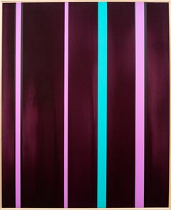 Intervals - large, black, blue, pink, contemporary abstract, acrylic on canvas