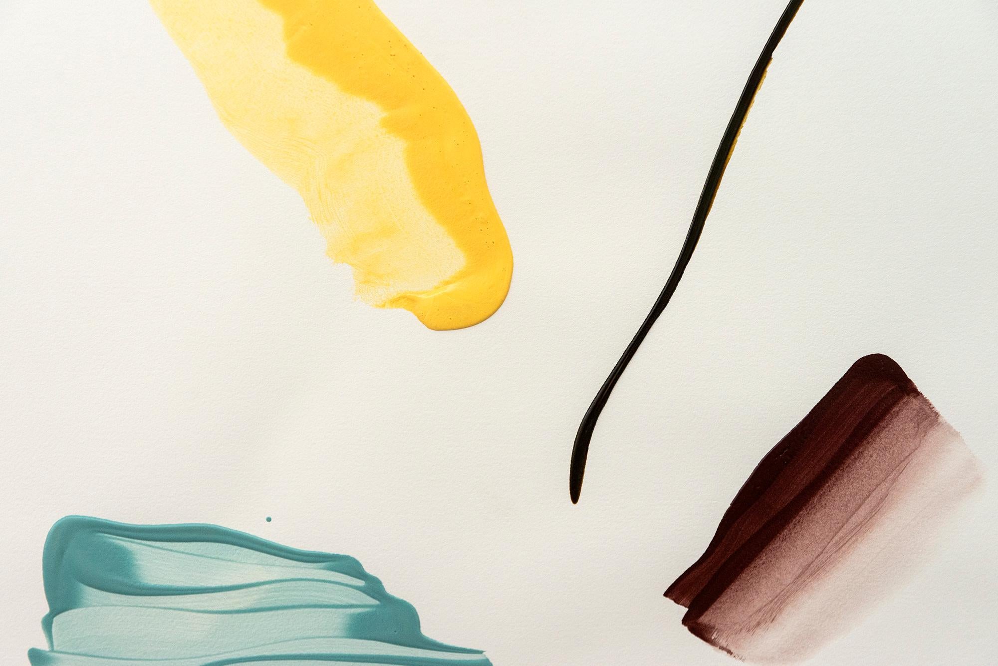 Japan - zeitgenössisch, minimalistisch, abstrakt, Acryl auf Papier im Angebot 8
