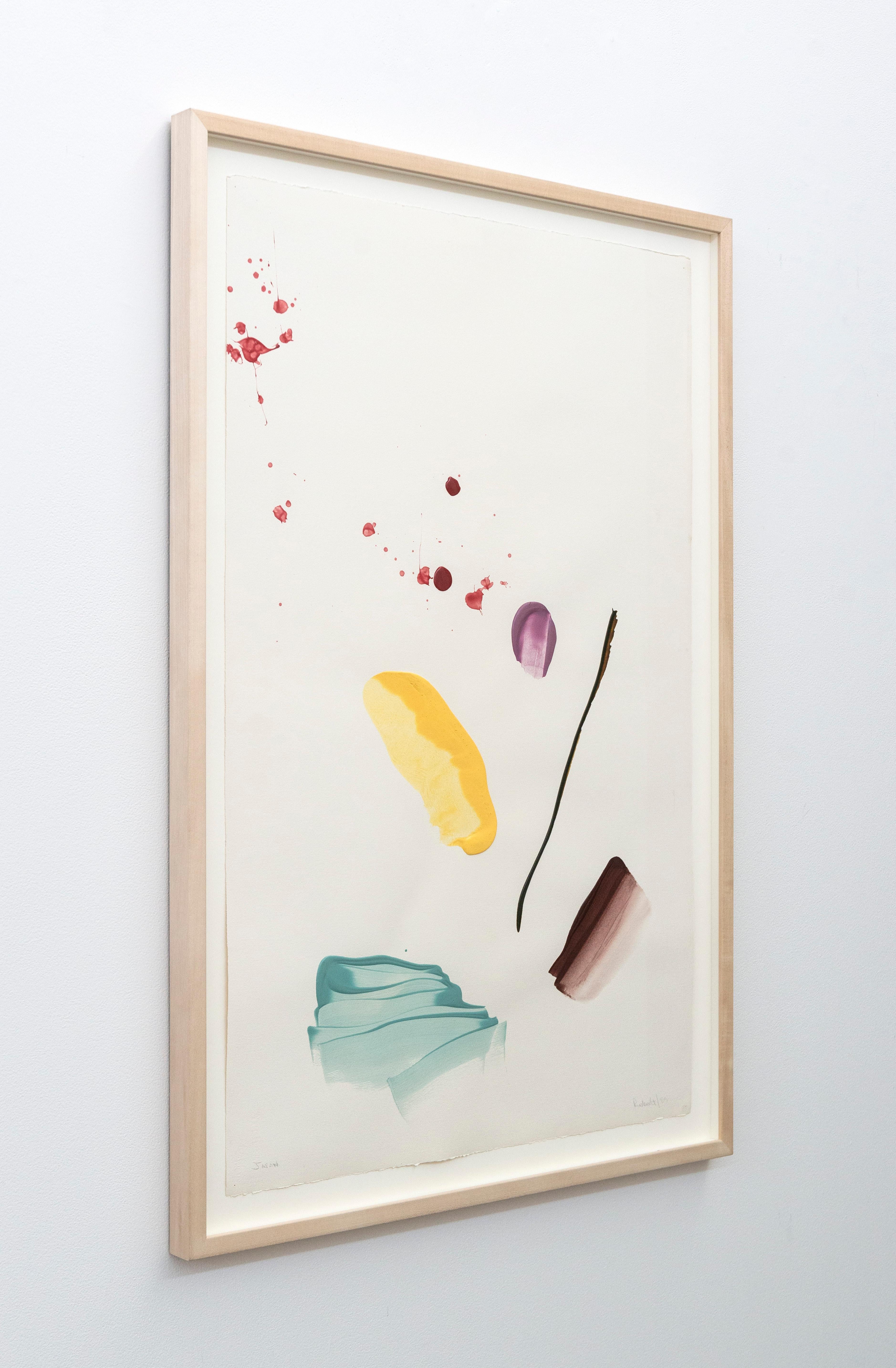 Japan - zeitgenössisch, minimalistisch, abstrakt, Acryl auf Papier (Abstrakt), Painting, von Milly Ristvedt