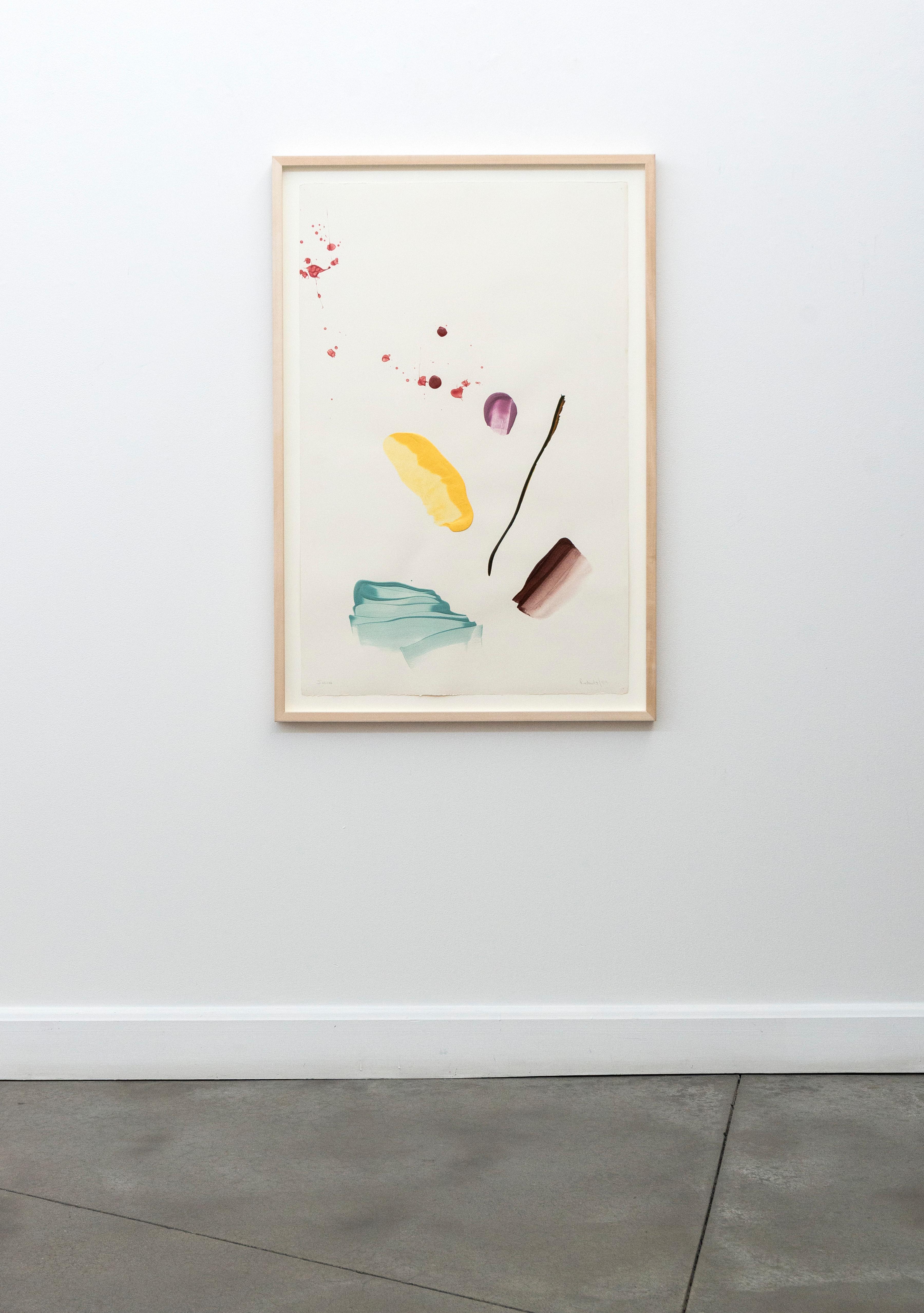 Dieses minimalistische abstrakte Gemälde von Milly Ristvedt ist eine Ode an Japan.

In den 1980er Jahren konzentrierte sich der meisterhafte Kolorist Ristvedt auf minimale Formen und den 