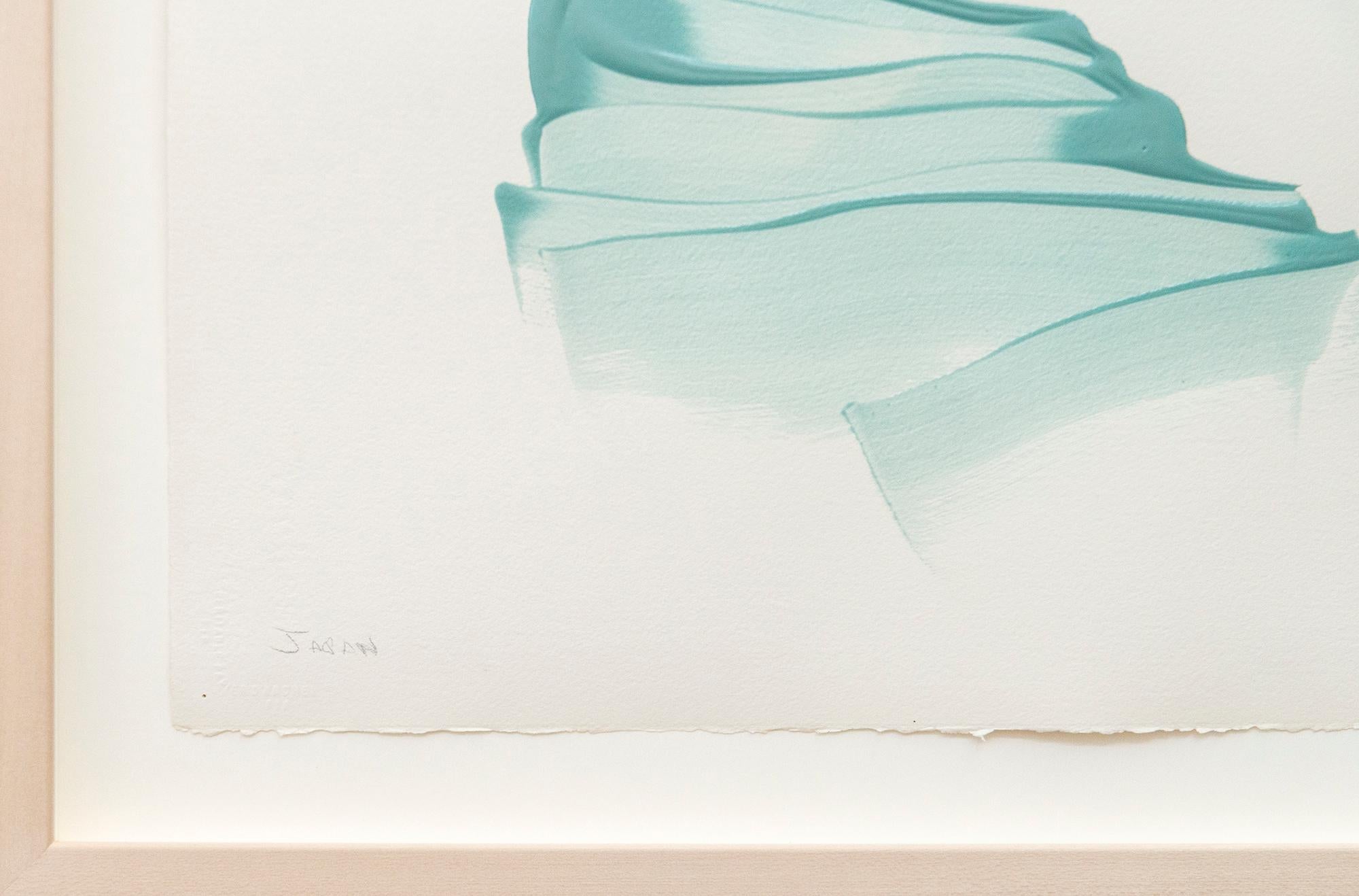 Japan - zeitgenössisch, minimalistisch, abstrakt, Acryl auf Papier im Angebot 2
