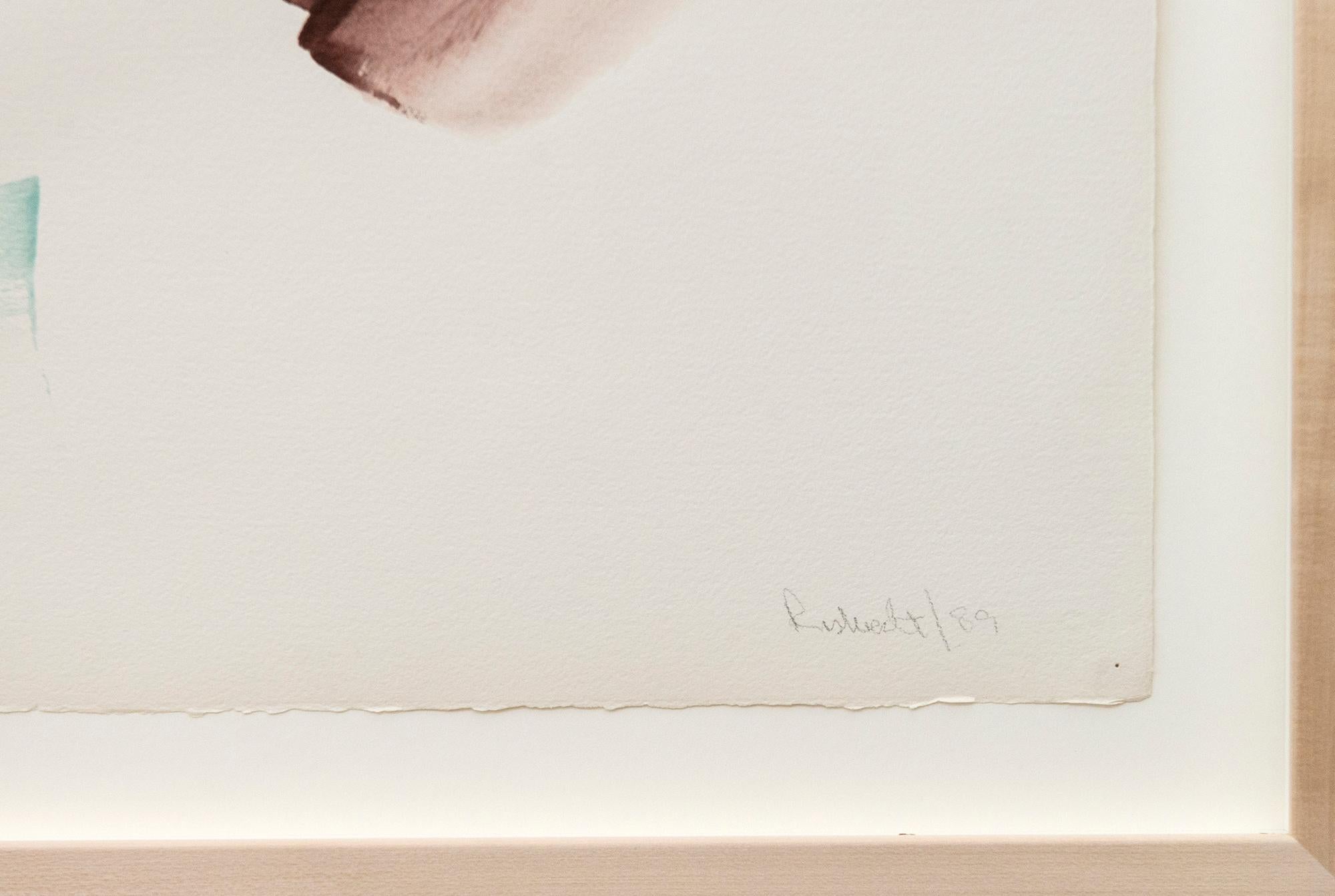 Japan - zeitgenössisch, minimalistisch, abstrakt, Acryl auf Papier im Angebot 3