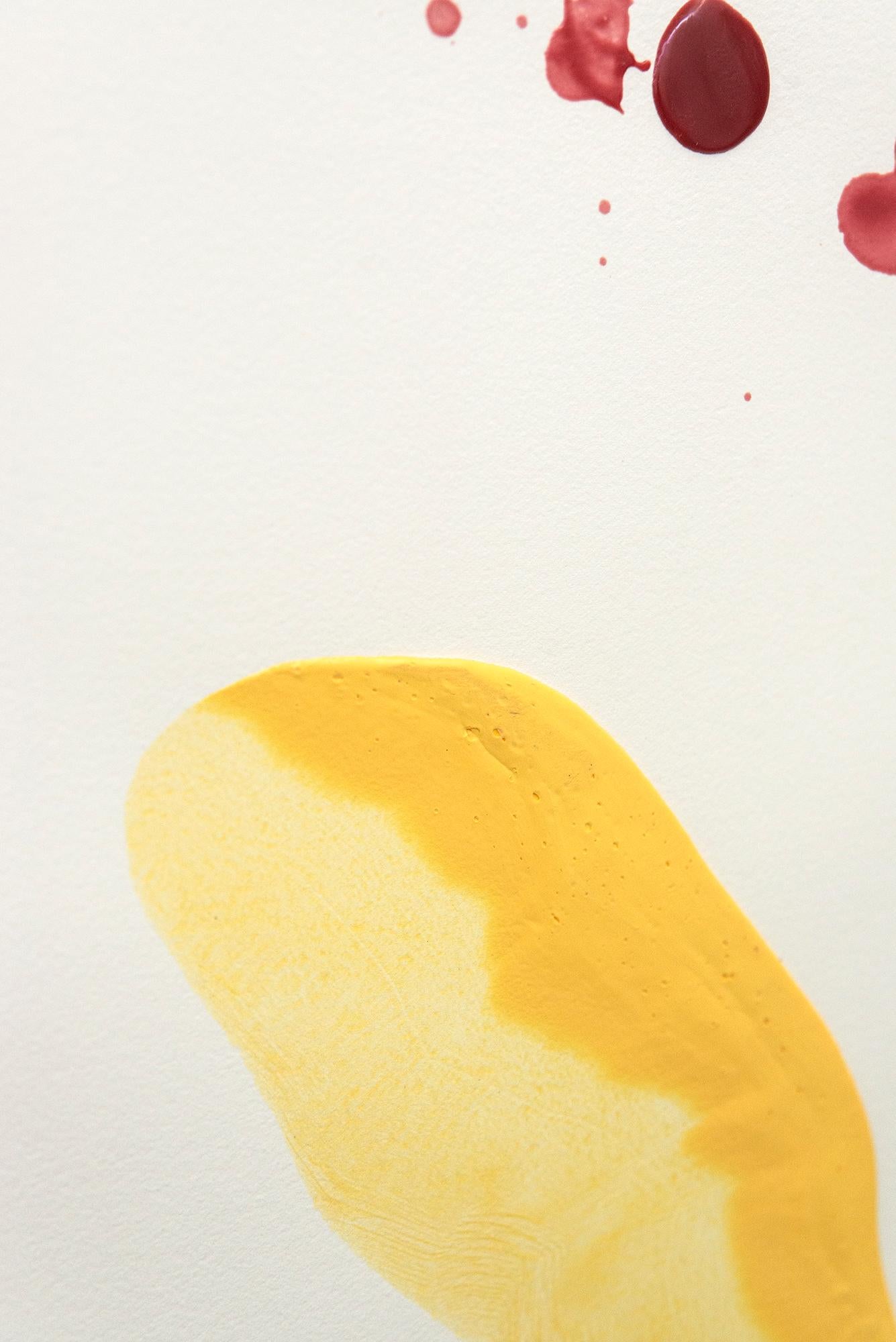 Japan - zeitgenössisch, minimalistisch, abstrakt, Acryl auf Papier im Angebot 6