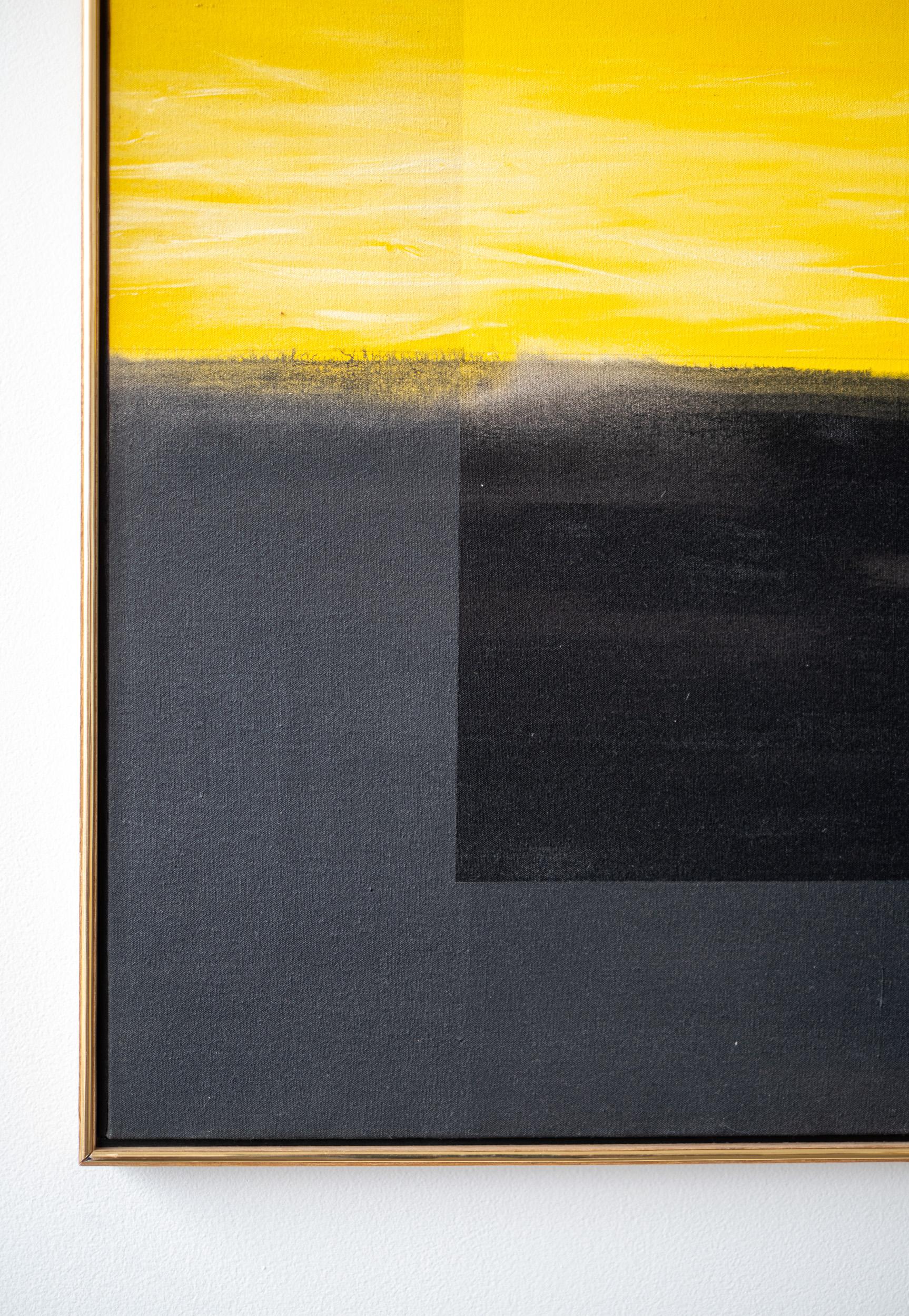 Cette peinture abstraite contemporaine de Milly Ristvedt présente un motif de grille coloré.

Le puissant langage visuel de la couleur séduit depuis des décennies Milly Ristvedt, l'une des plus importantes artistes canadiennes. Au début de sa