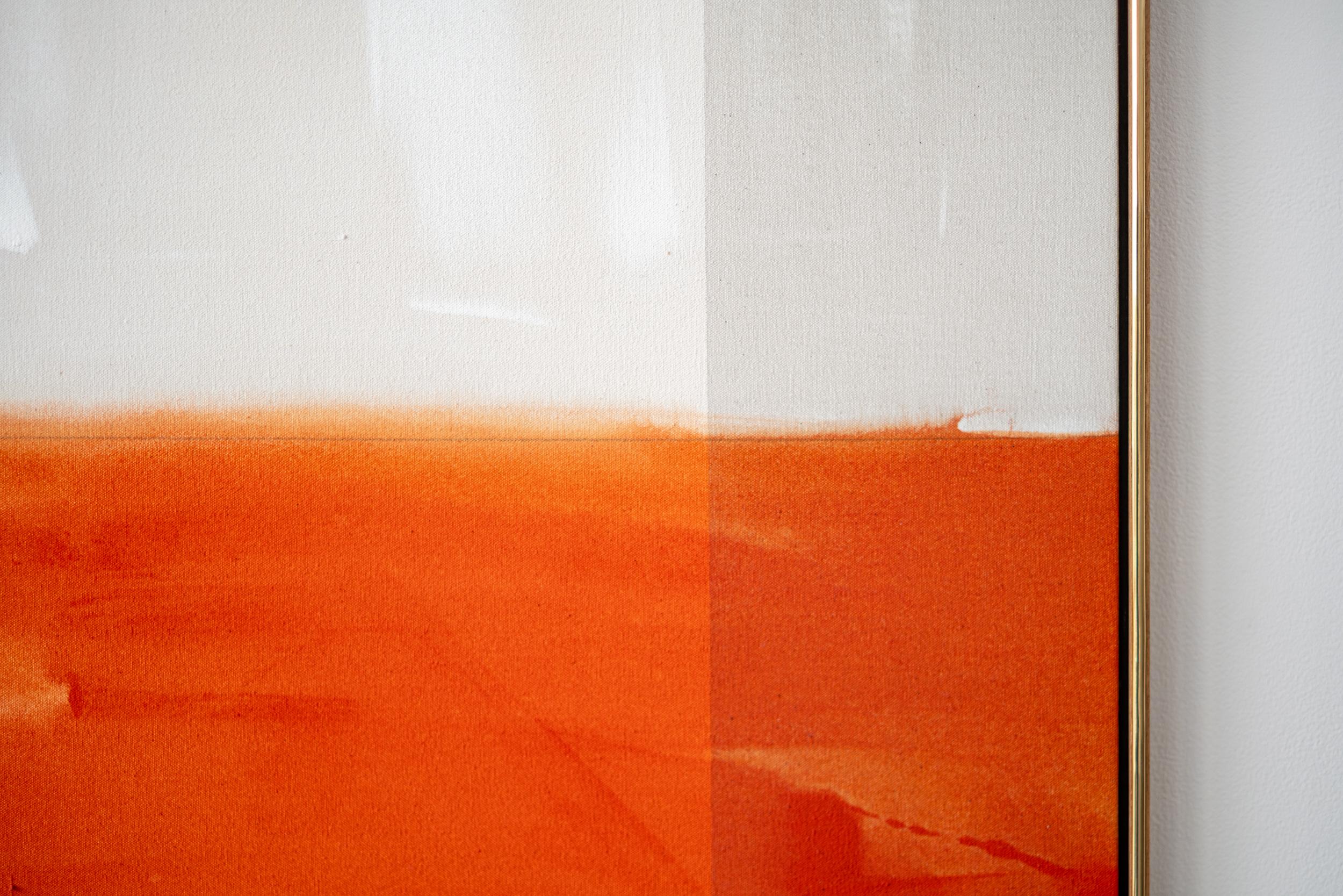 July Grid - moderne, contemporain, abstrait, acrylique sur toile en vente 1