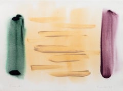 June #1 Abstract Acrylic Painting on Paper, 1980s, Signed, 22.5x30.25