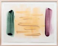 June #1 Abstract Acrylic Painting on Paper, 1980s, Signed, 22.5x30.25