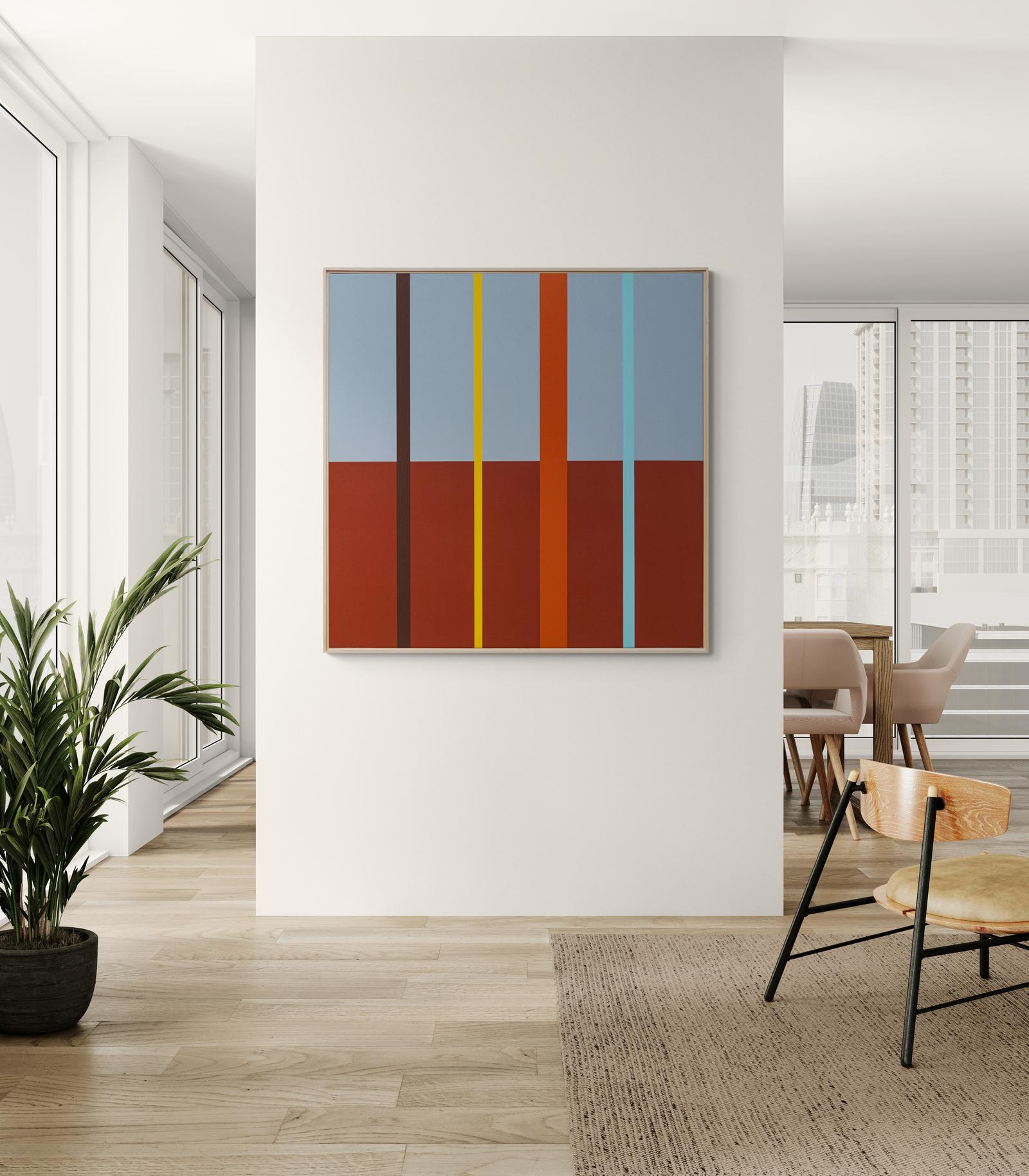 Landscape #3 (earth + cloud) - modern, contemporary, abstract, acrylic on canvas - Abstract Painting by Milly Ristvedt