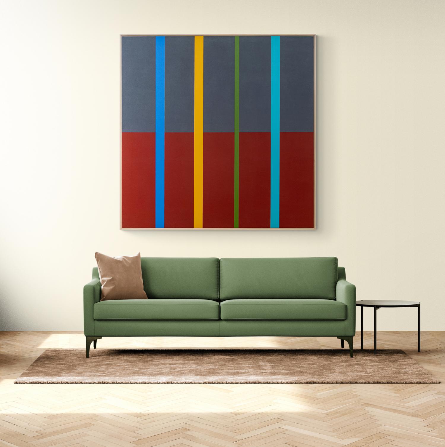 Landschaft #4 (Sturm) - modern, zeitgenössisch, abstrakt, Acryl auf Leinwand (Abstrakt), Painting, von Milly Ristvedt
