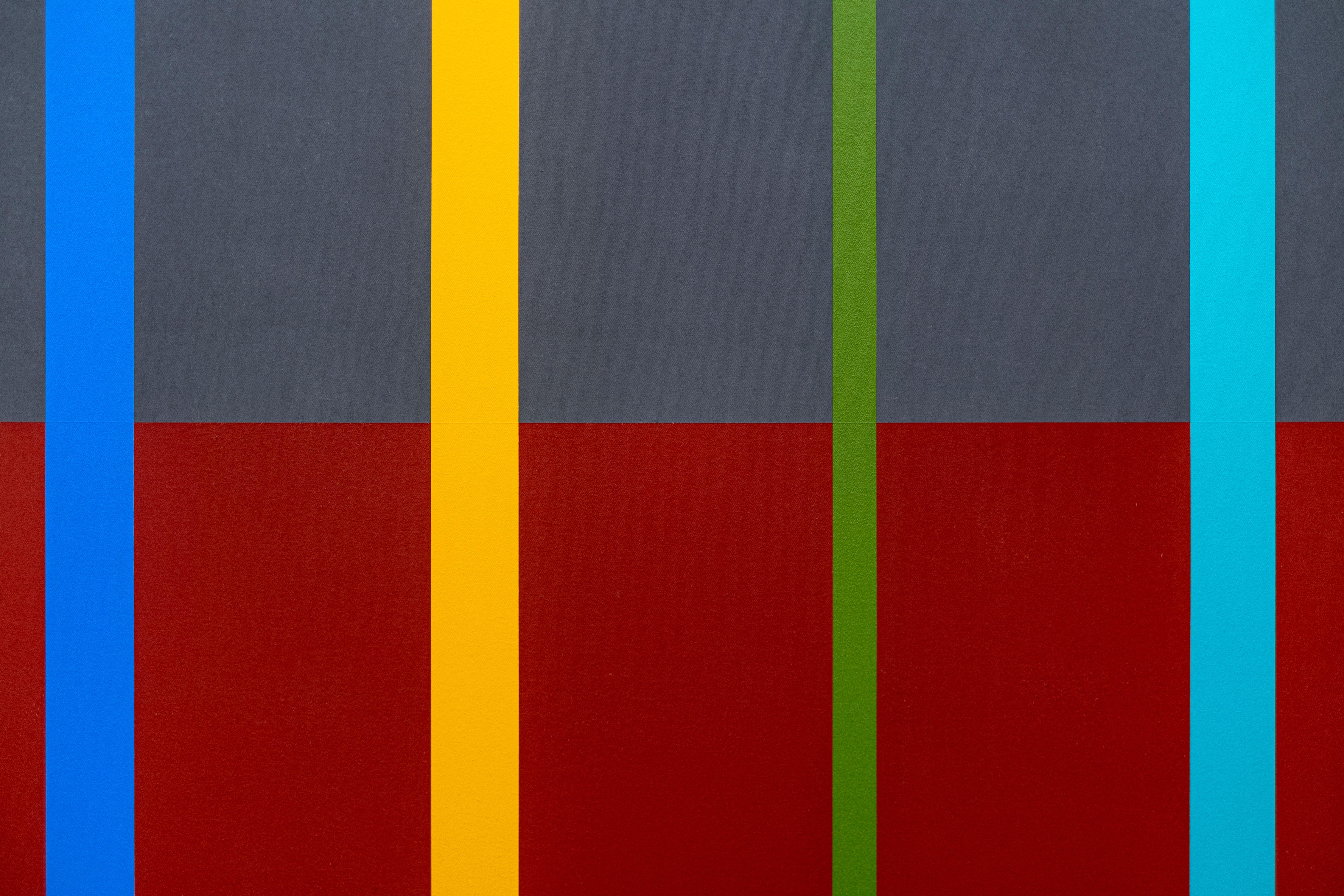 Landschaft #4 (Sturm) - modern, zeitgenössisch, abstrakt, Acryl auf Leinwand im Angebot 3