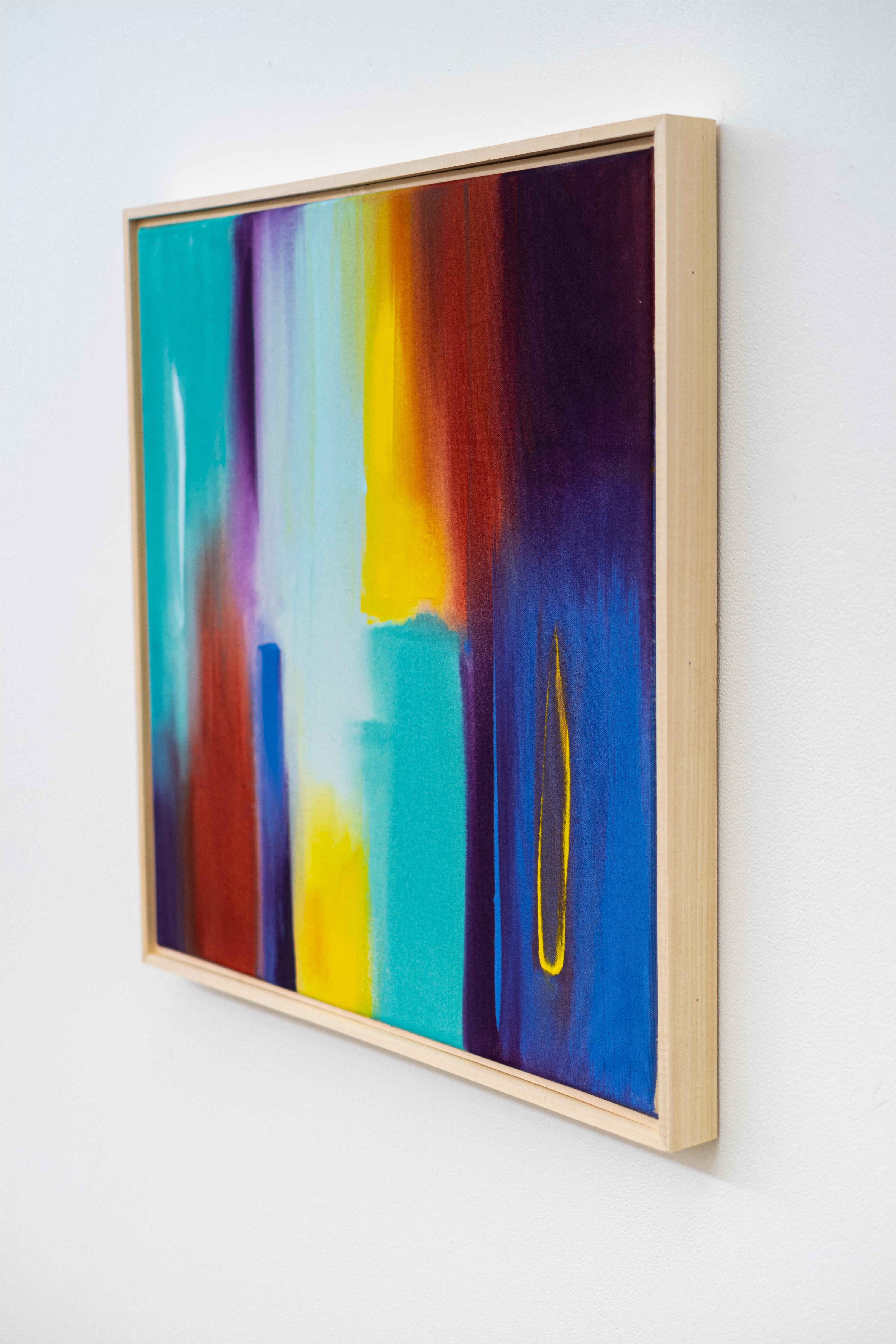 Life Itself #3 - modern, contemporary, abstract, acrylic on canvas - Blue Abstract Painting by Milly Ristvedt