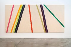 Line Breed - Abstract Painting, Acrylic on Canvas, 1969, Signed, Large