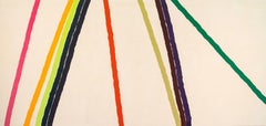 Line Breed - Abstract Painting, Acrylic on Canvas, 1969, Signed, Large