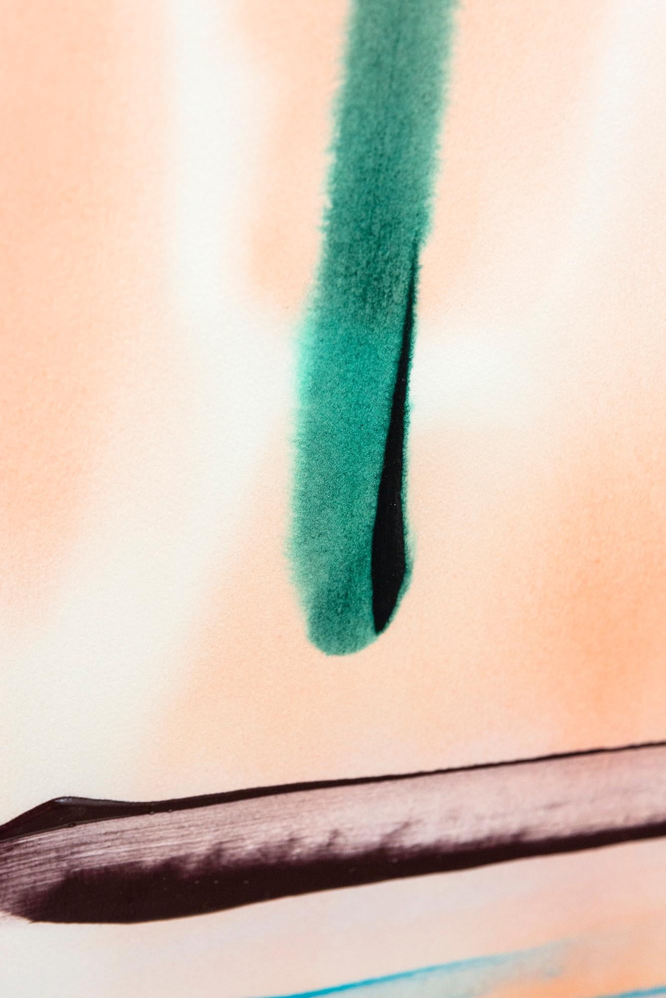 May #2 - contemporary, minimalist, abstract, acrylic on archival paper For Sale 6