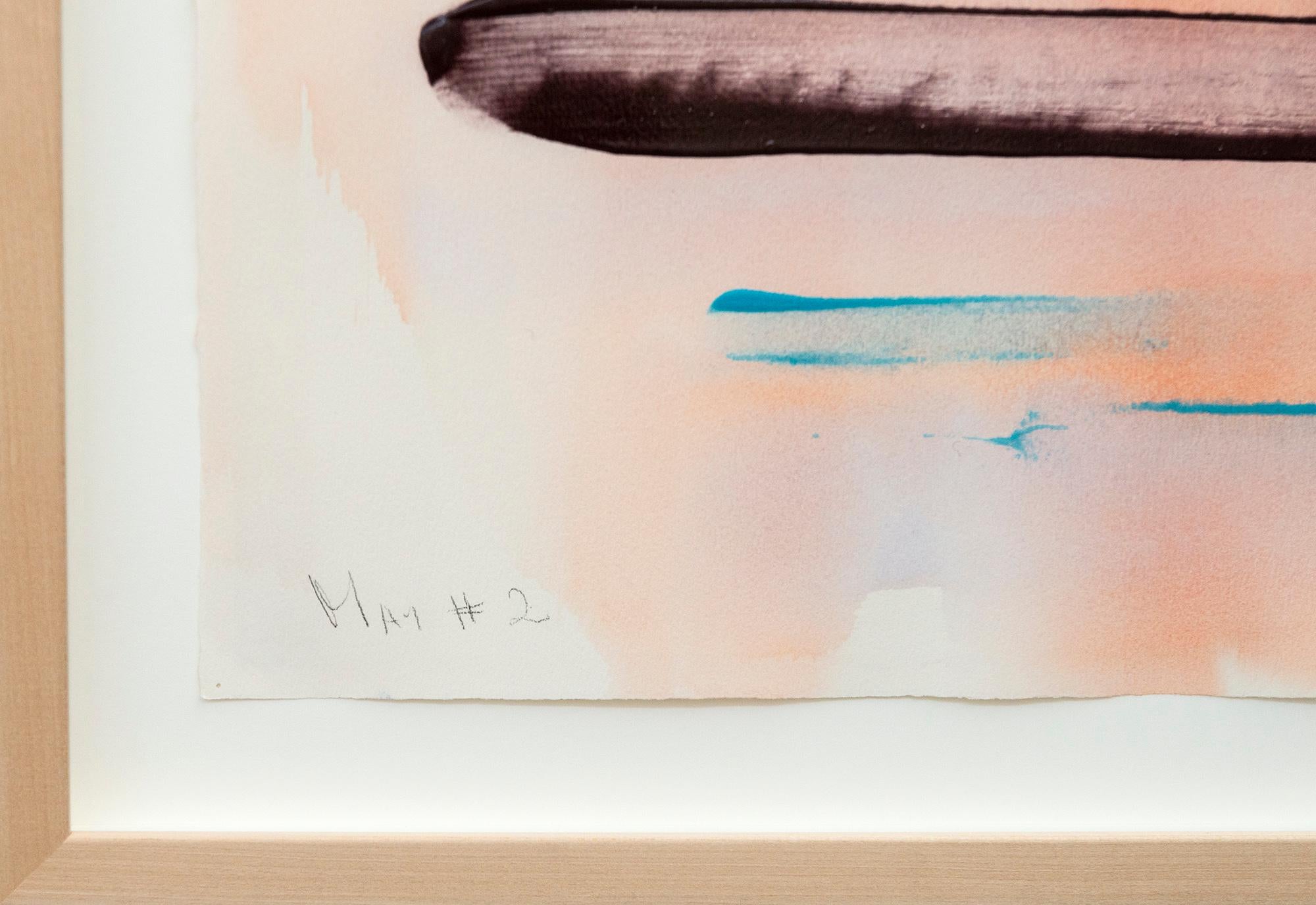May #2 - contemporary, minimalist, abstract, acrylic on archival paper For Sale 1