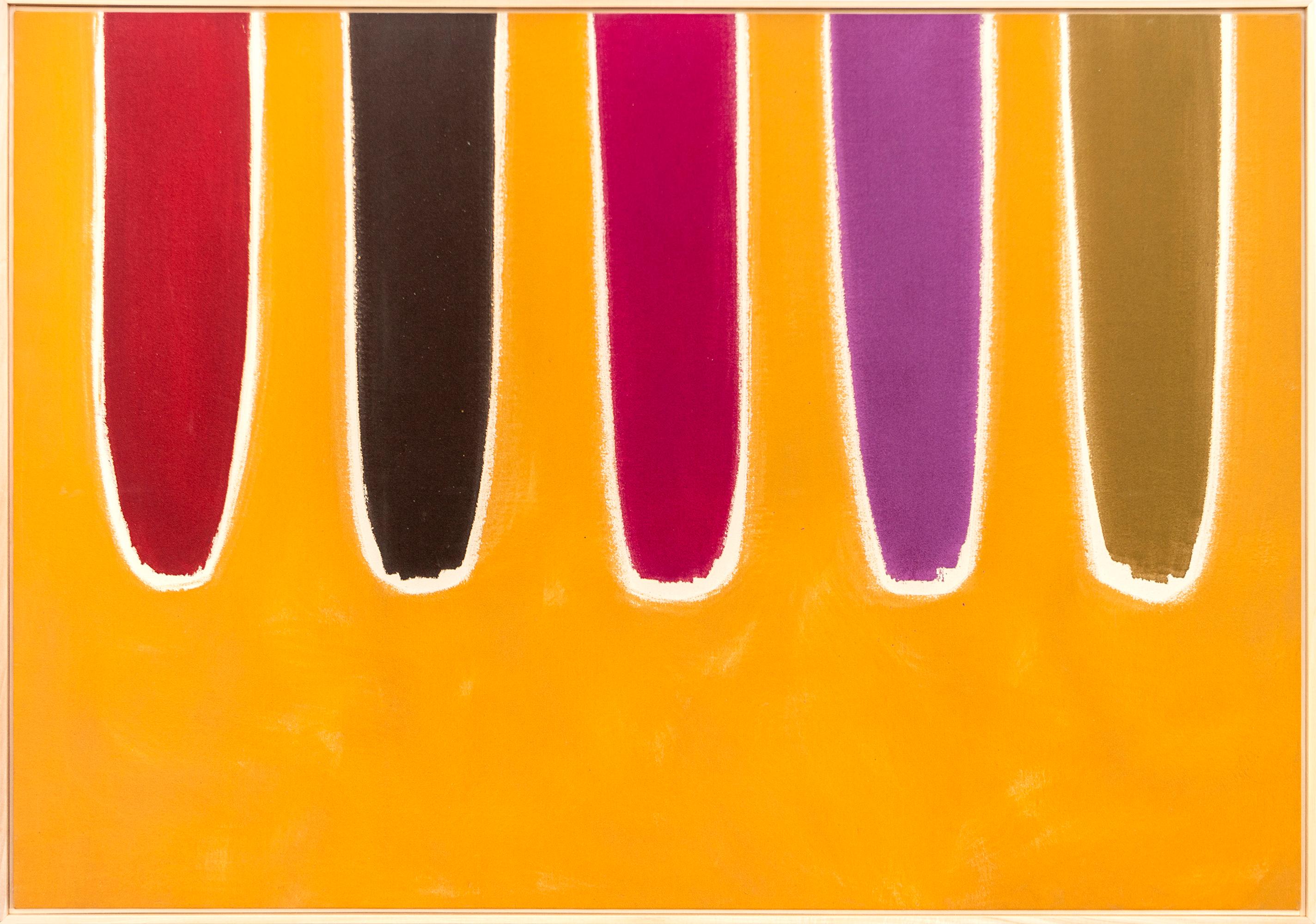 Melba - Abstract Painting, Acrylic on Canvas, 1970s, New, 42x60 in - Art by Milly Ristvedt