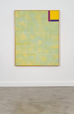 Morning Sun - Abstract Painting, Acrylic on Canvas, 1970s, Large Grid