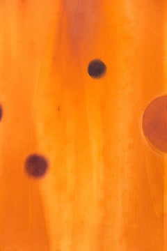 Mott Continuum - large, bright, orange, geometric abstraction, acrylic on canvas