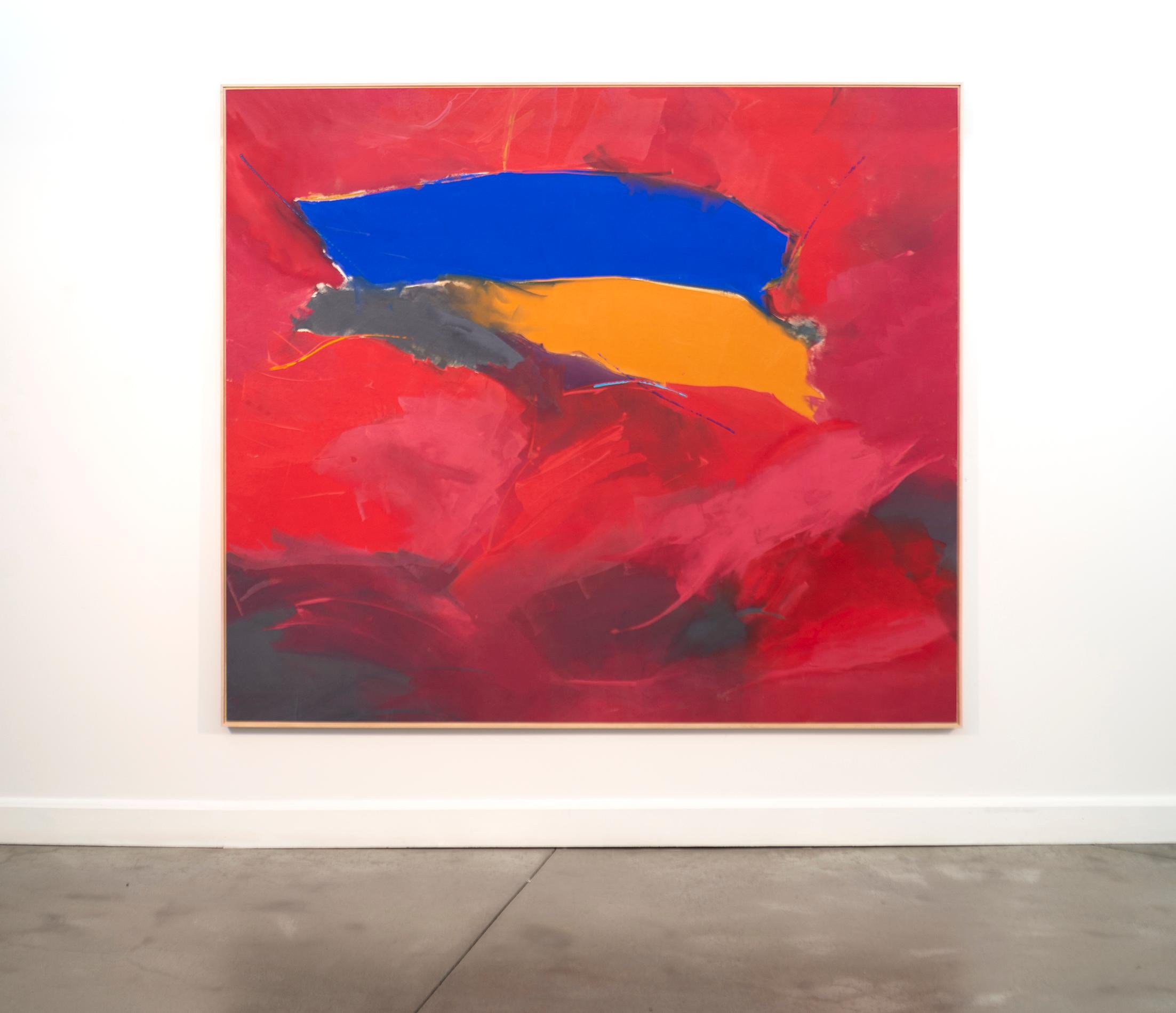 Nuvu Blue - moderno, contemporáneo, abstracto gestual, acrílico sobre lienzo - Painting de Milly Ristvedt