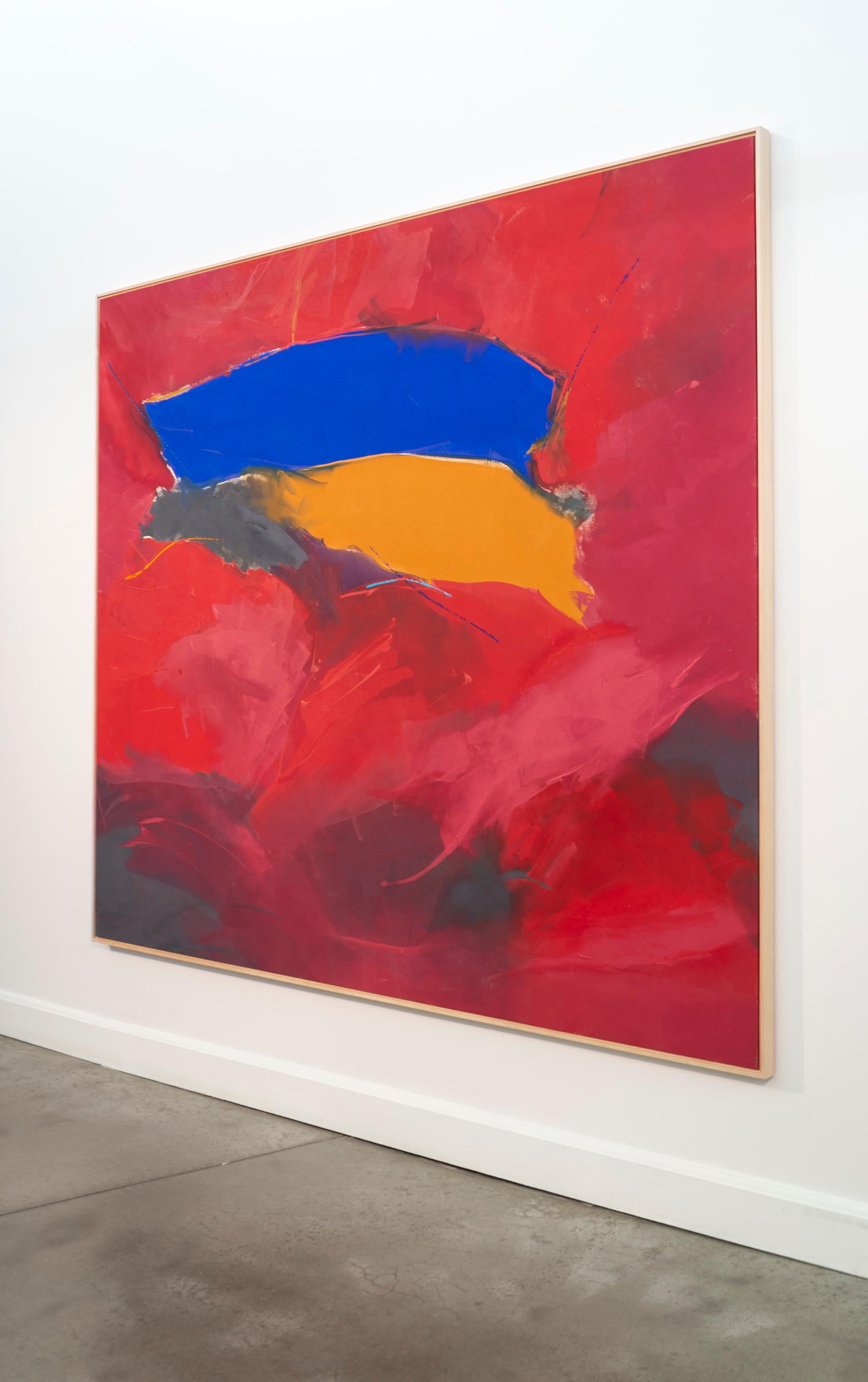 Nuvu Blue - moderno, contemporáneo, abstracto gestual, acrílico sobre lienzo - Painting Abstracto de Milly Ristvedt