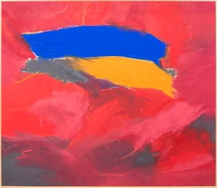 Nuvu Blue - moderno, contemporáneo, abstracto gestual, acrílico sobre lienzo