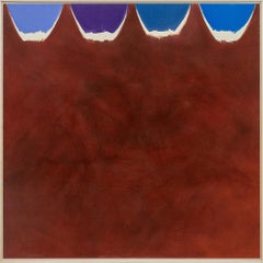 P.E.I. Red - Abstract Painting, Acrylic on Canvas, Circa 1970s