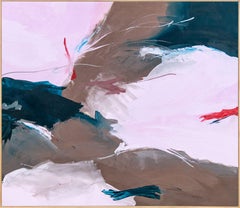Rosa Zinger – großes, farbenfrohes, abstraktes, gestisches Gemälde, Acryl auf Leinwand