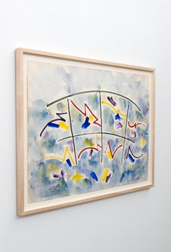 Primary Sun - zeitgenössisch, minimalistisch, abstrakt, Acryl auf Archivierungspapier