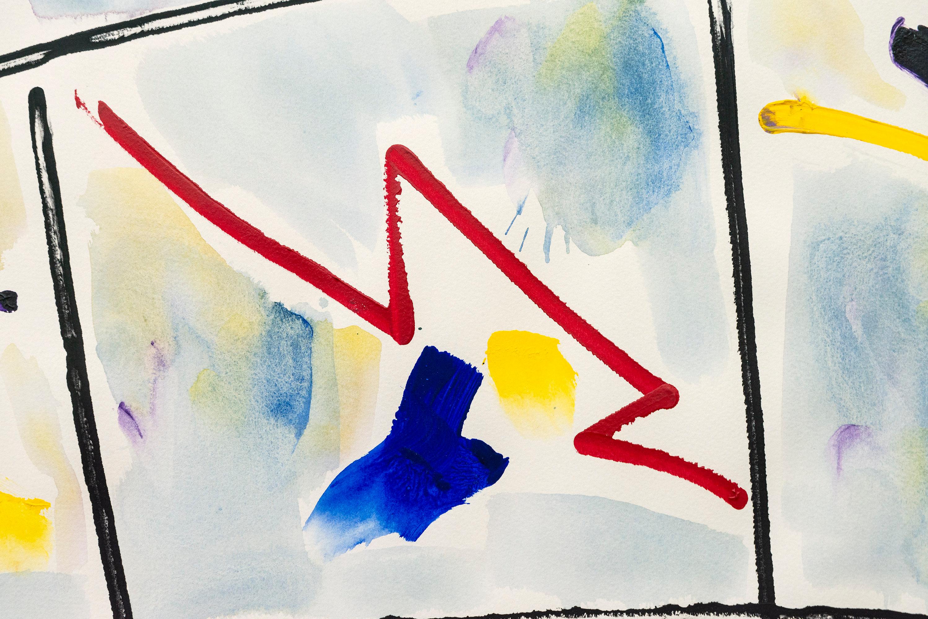 Primary Sun - contemporary, minimalist, abstract, acrylic on archival paper For Sale 4