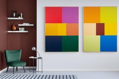Proposition (Set of Four) - large, colourful, abstract, acrylic on canvas
