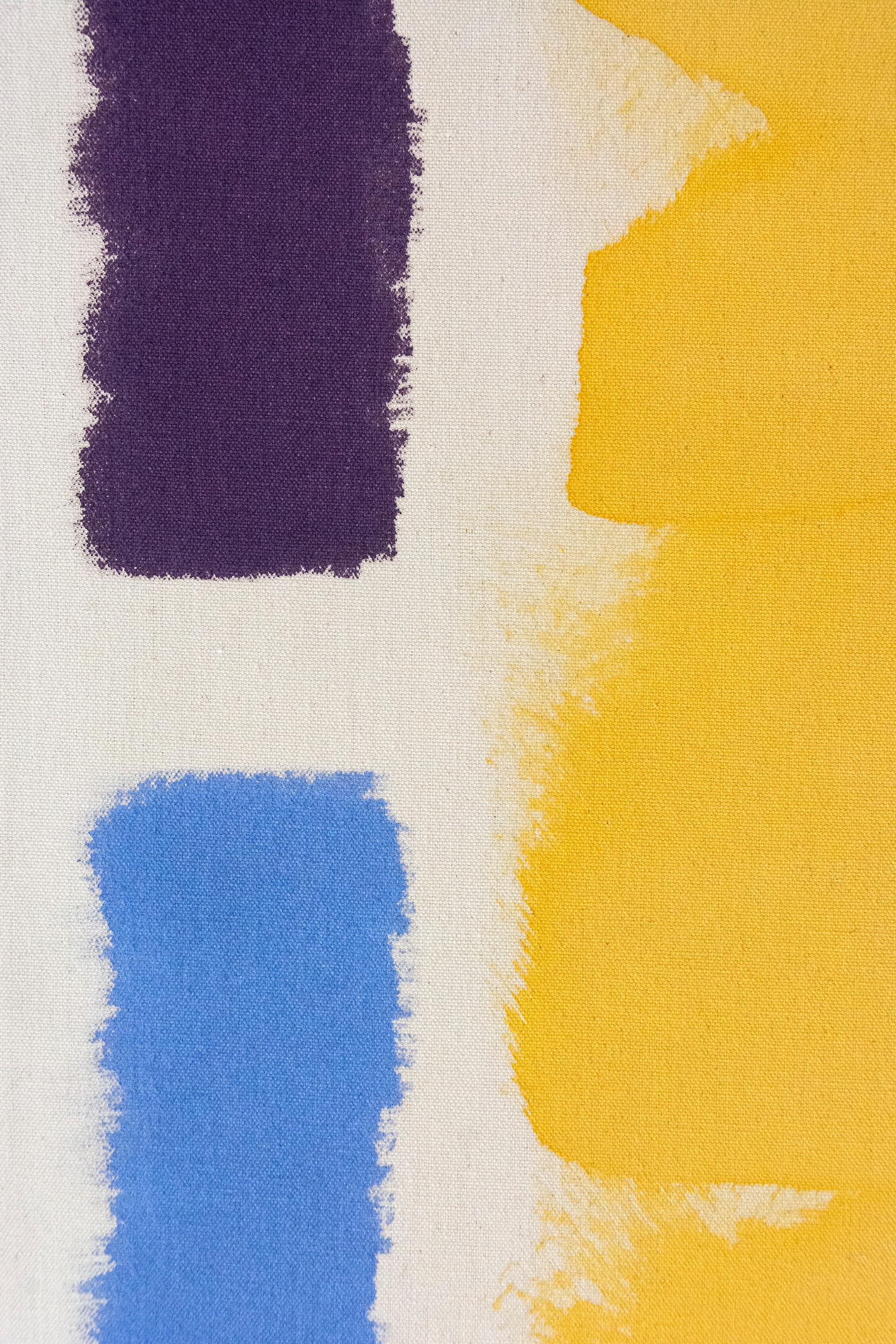 Ventana de verano - grande, brillante, colorido, amarillo, abstracto, acrílico sobre lienzo en venta 1