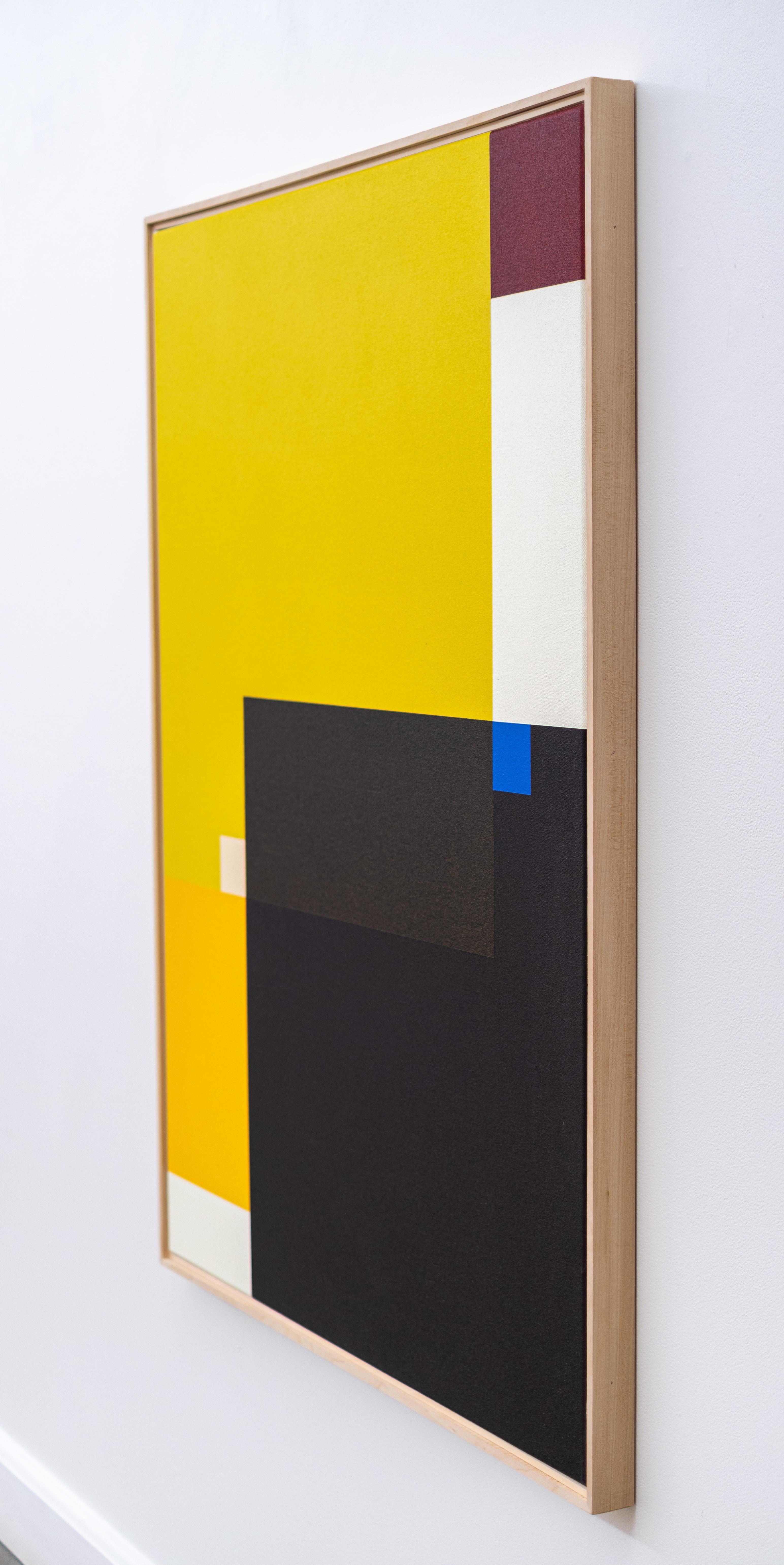 Sistemas #1 - moderno, contemporáneo, abstracto, acrílico sobre lienzo - Abstract Painting Negro de Milly Ristvedt