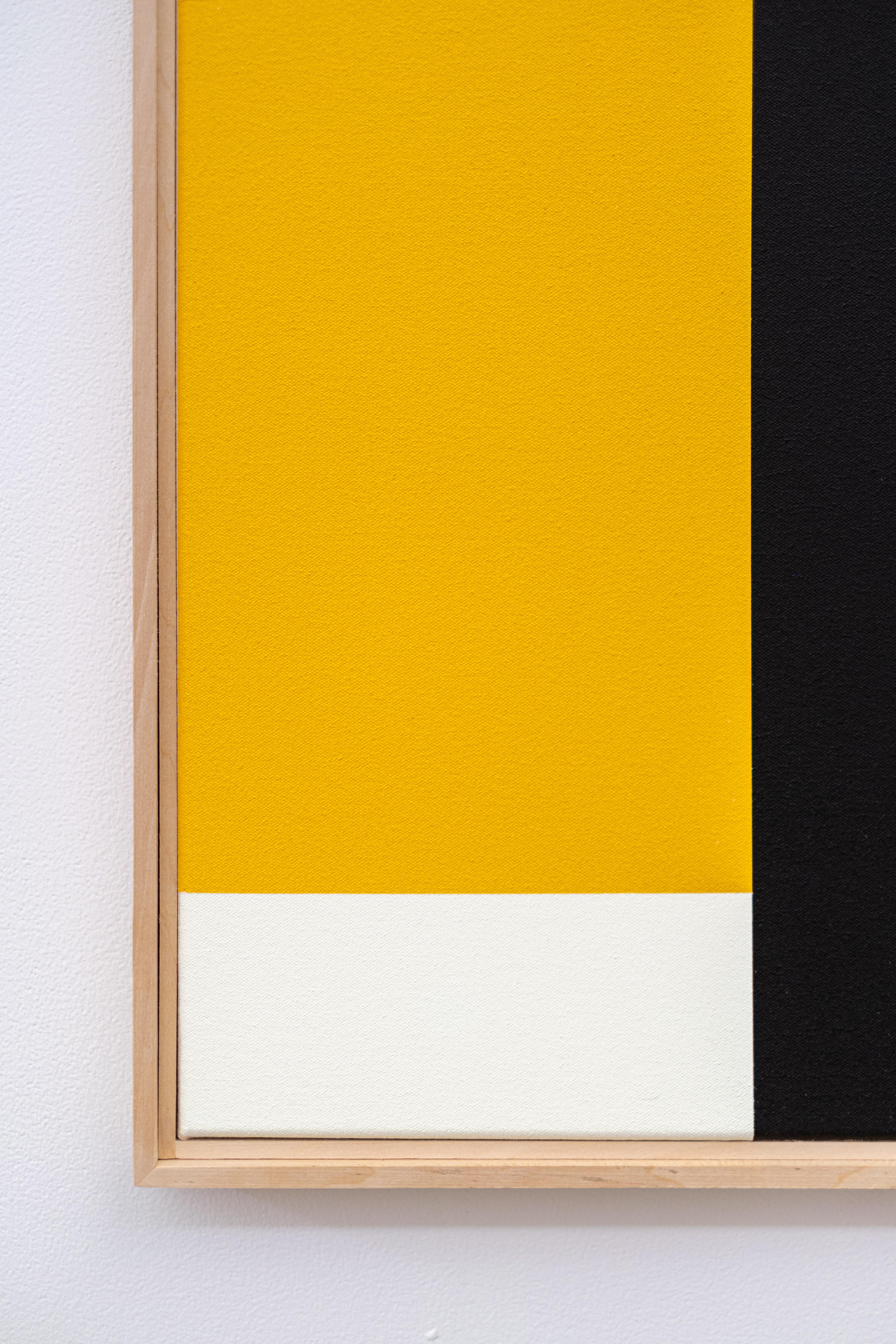 Este cuadro abstracto contemporáneo de Milly Ristvedt se expresa en una atrevida paleta que incluye el negro y el amarillo.

El poder del color puro y la forma mínima se muestra magistralmente en este cuadro abstracto de Milly Ristvedt. Durante más