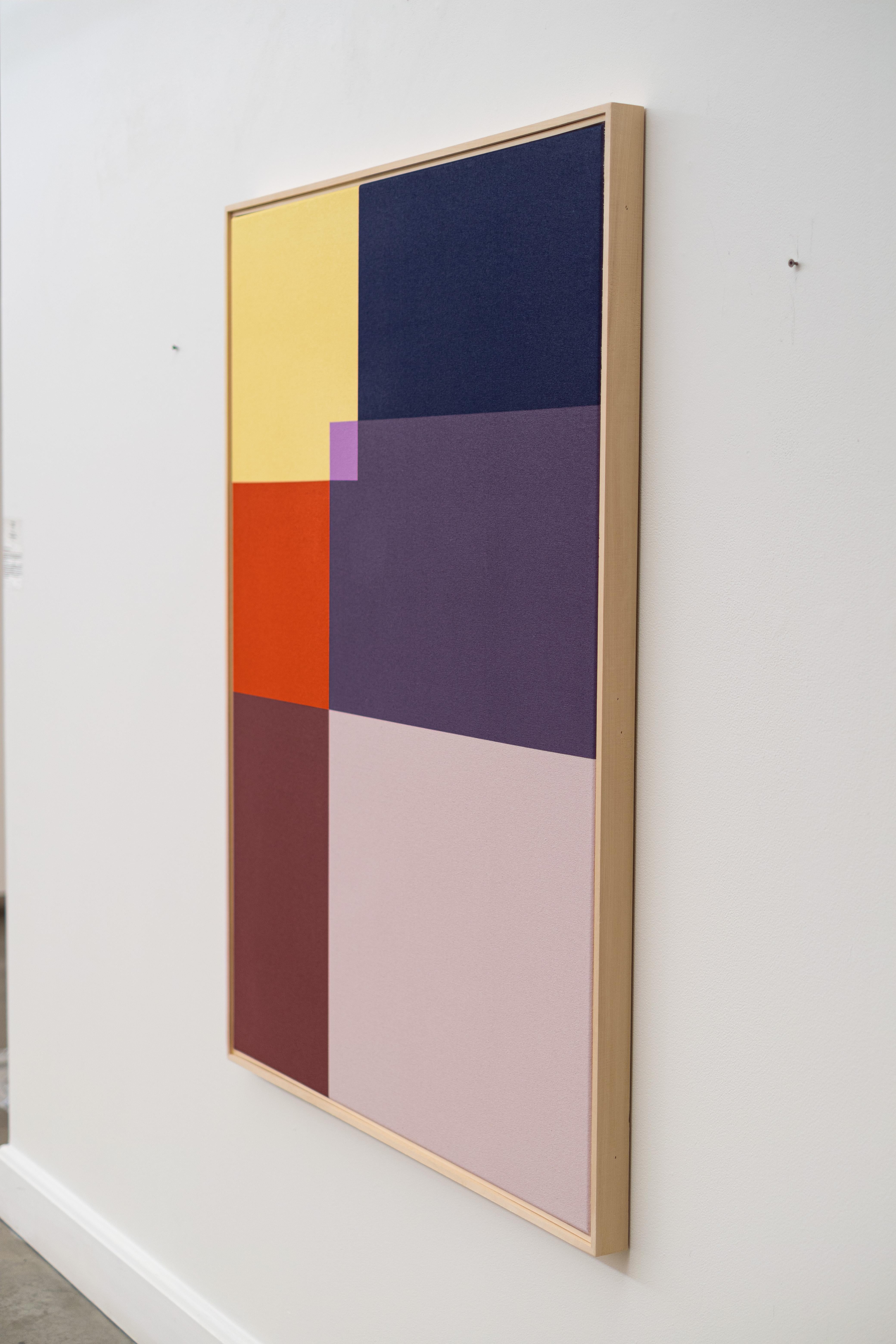 Sistemas #4 - moderno, contemporáneo, abstracto, acrílico sobre lienzo - Abstract Painting Beige de Milly Ristvedt