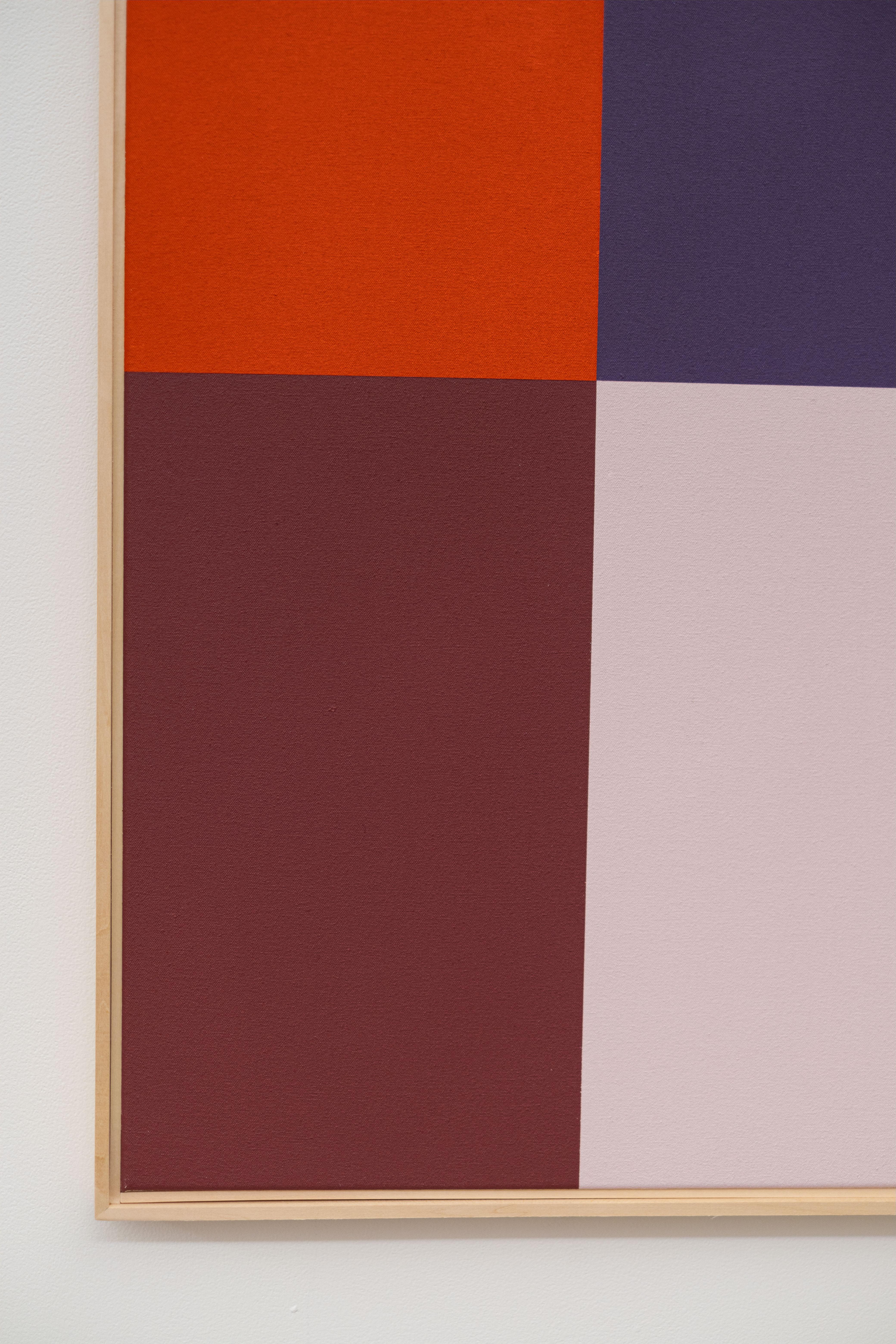 Esta pintura abstracta contemporánea de Milly Ristvedt se expresa en forma geométrica.

El poder del color puro y la forma mínima se muestra magistralmente en este cuadro abstracto de Milly Ristvedt. Durante más de seis décadas, este notable artista