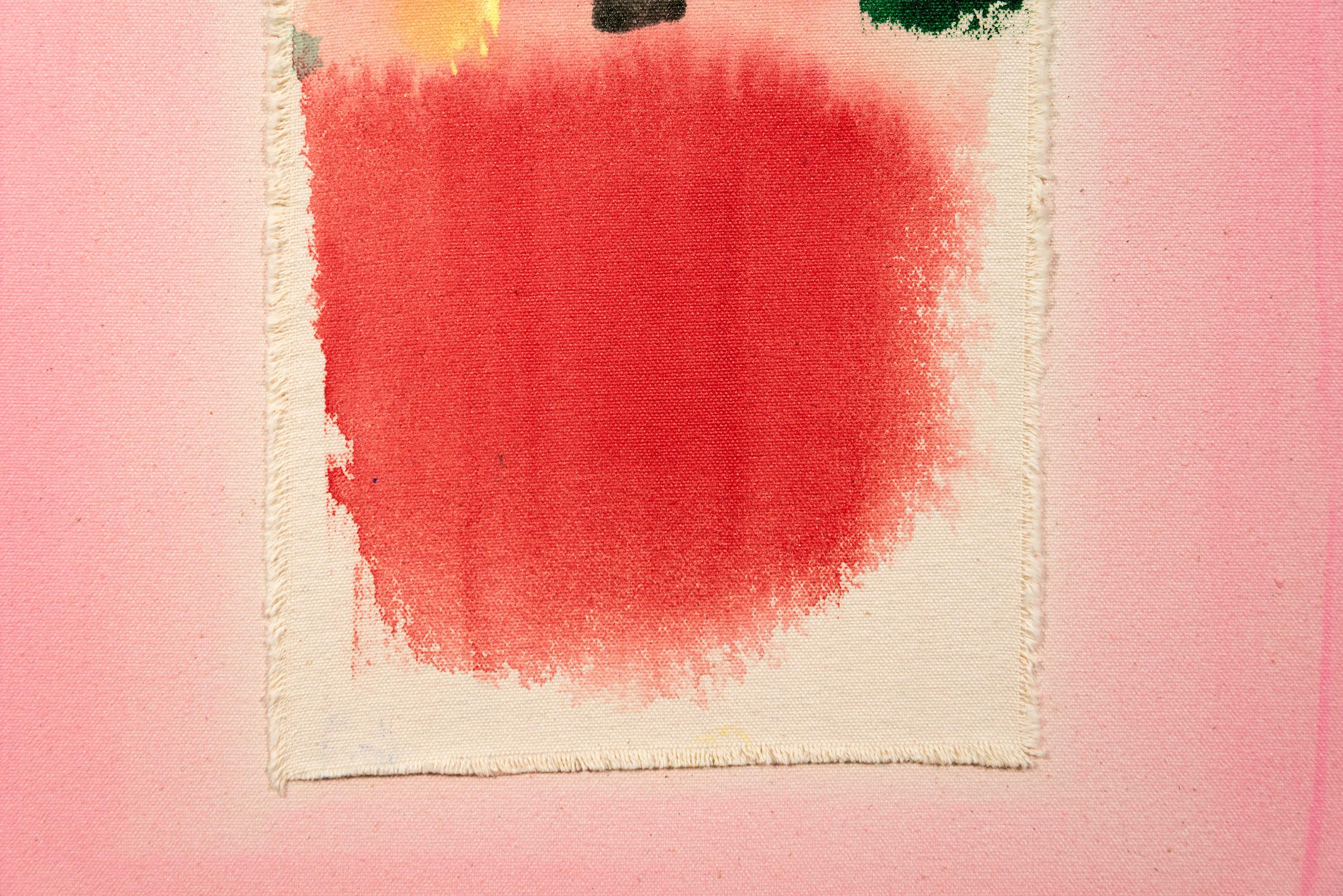 Totem/Poinçon - abstrait brillant, coloré et gestuel, acrylique sur toile en vente 2