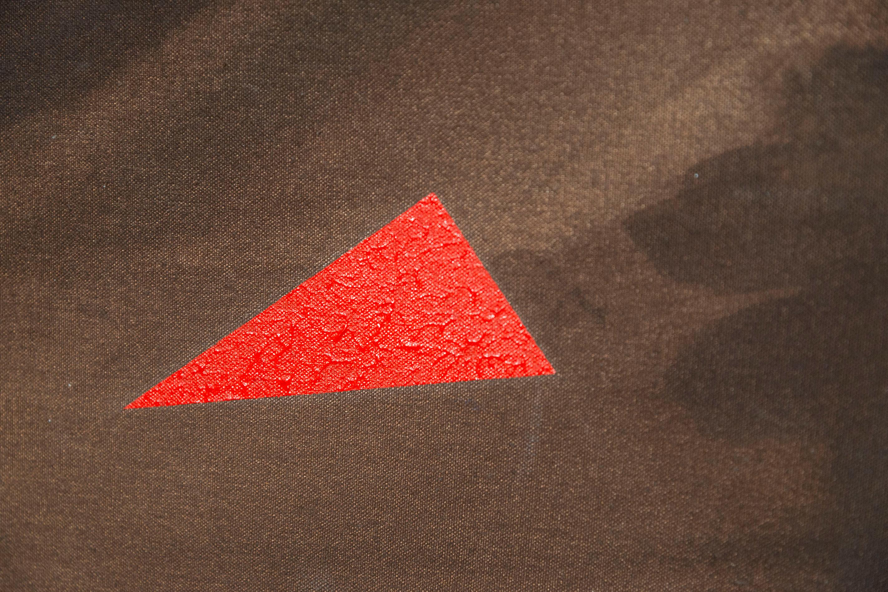 Triangle Lake - moderno, contemporaneo, astratto gestuale, acrilico su tela in vendita 6