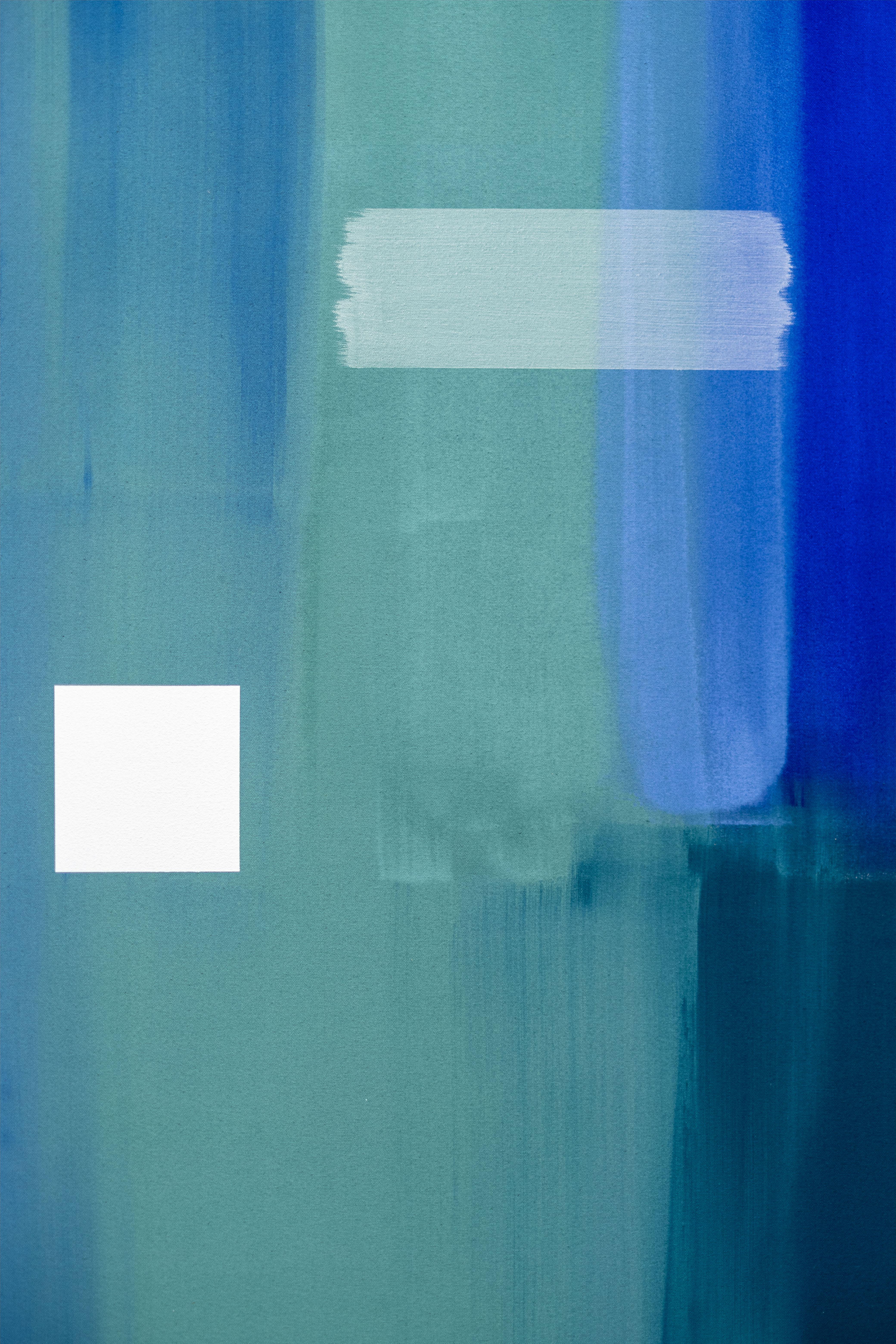 Acqua, Ghiaccio + Hotspot - moderno, contemporaneo, astratto, acrilico su tela in vendita 2