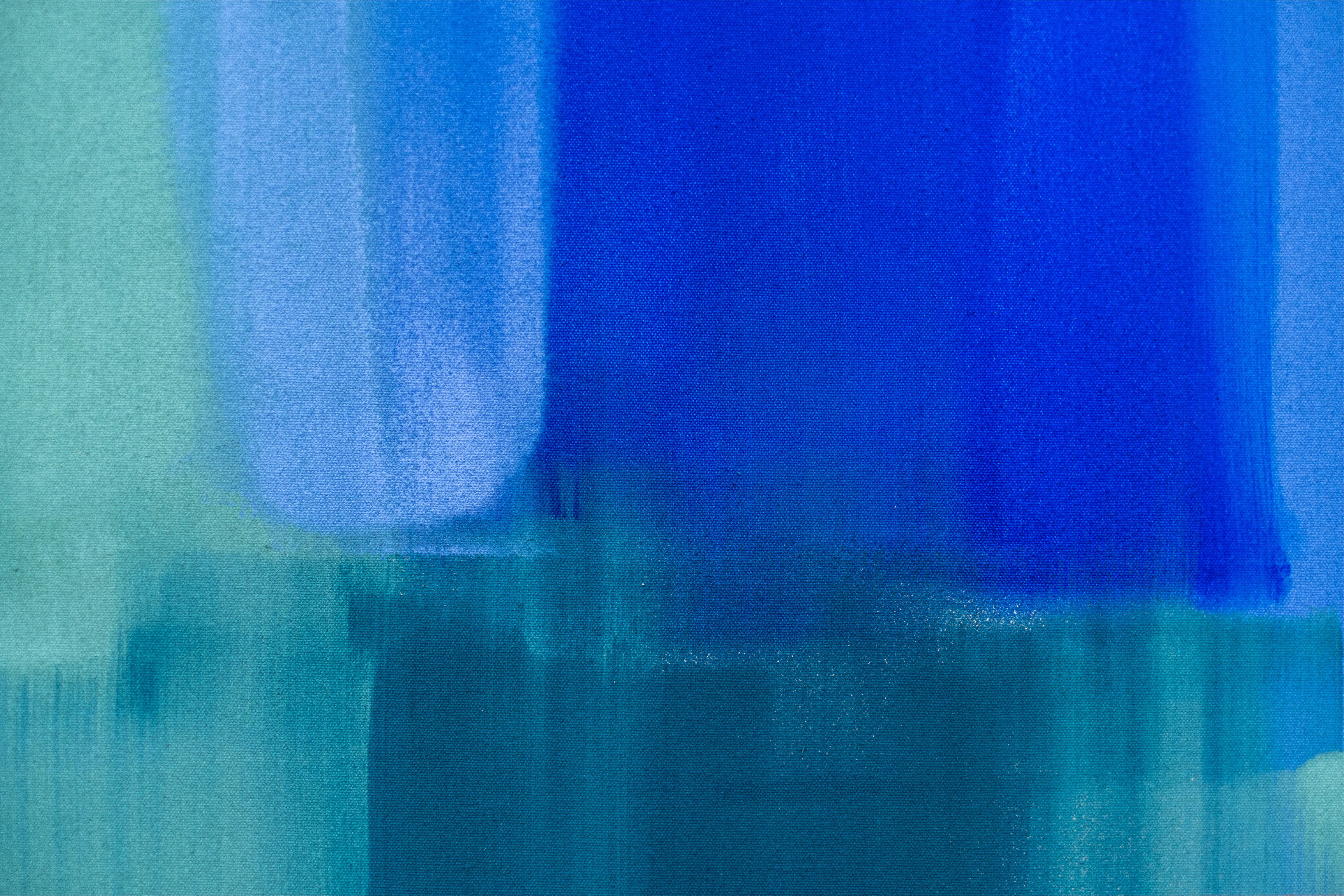 Acqua, Ghiaccio + Hotspot - moderno, contemporaneo, astratto, acrilico su tela in vendita 4