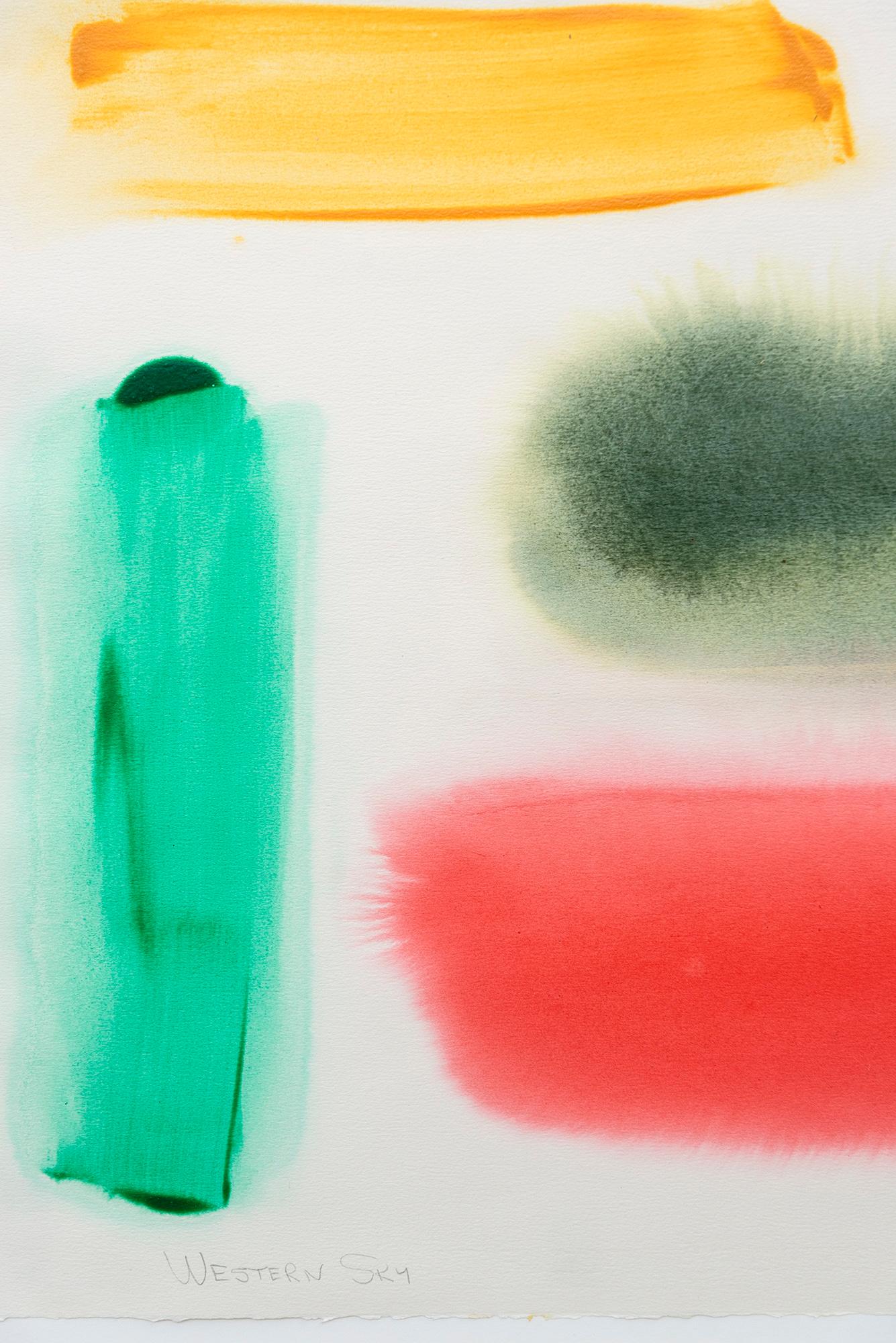 Western Sky Emma Lake (Diptych) - contemporary, abstract, acrylic on paper For Sale 5