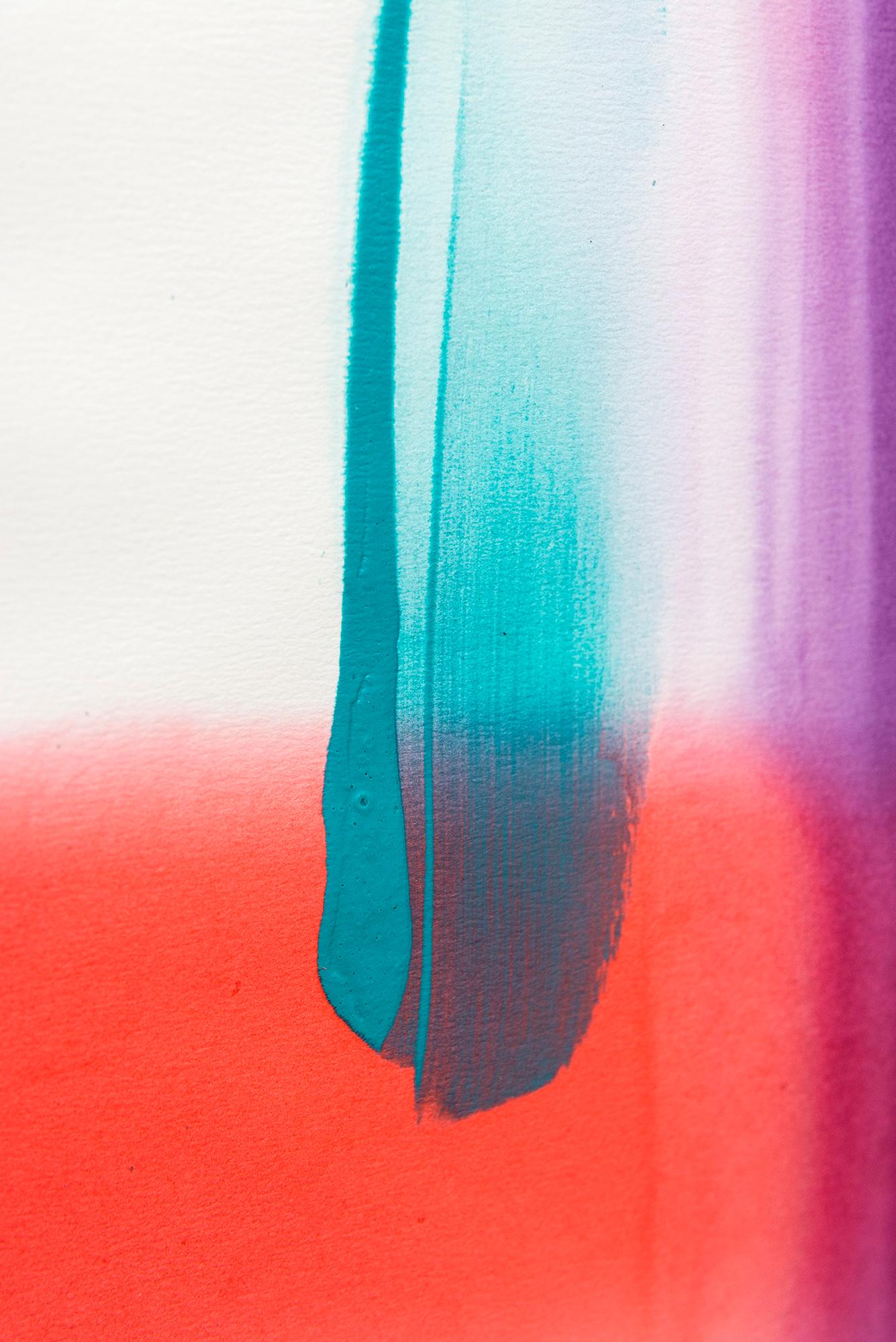 Western Sky Emma Lake (Diptych) - contemporary, abstract, acrylic on paper For Sale 6