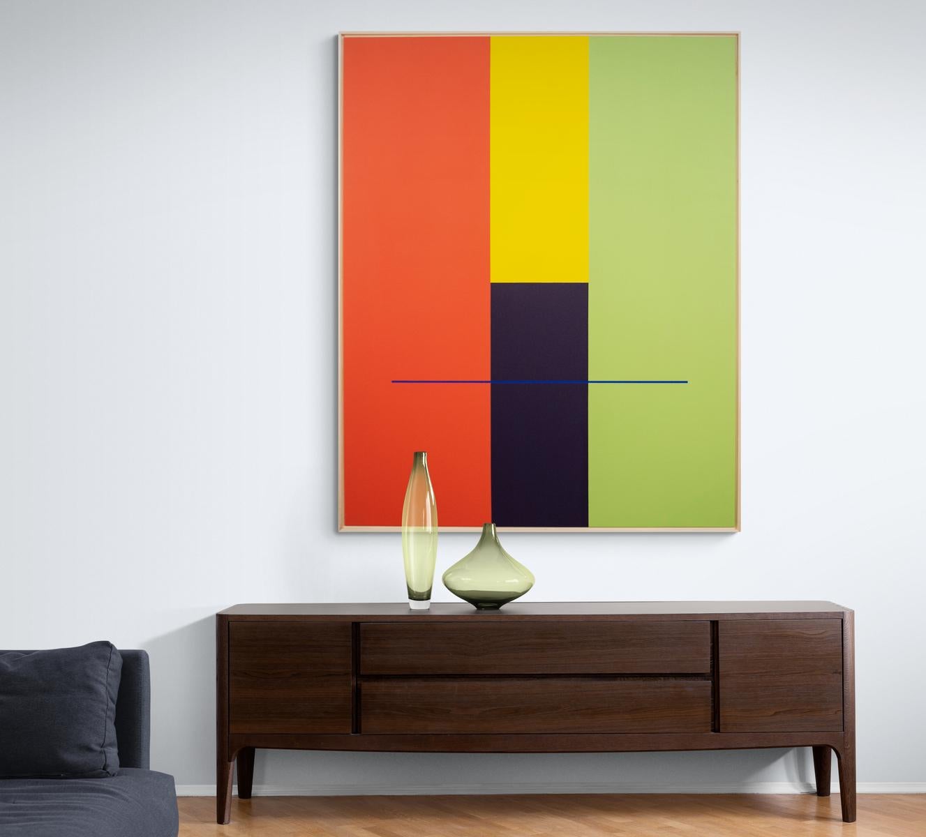 What We Need - large, bright, colourful, geometric abstract acrylic on canvas For Sale 6