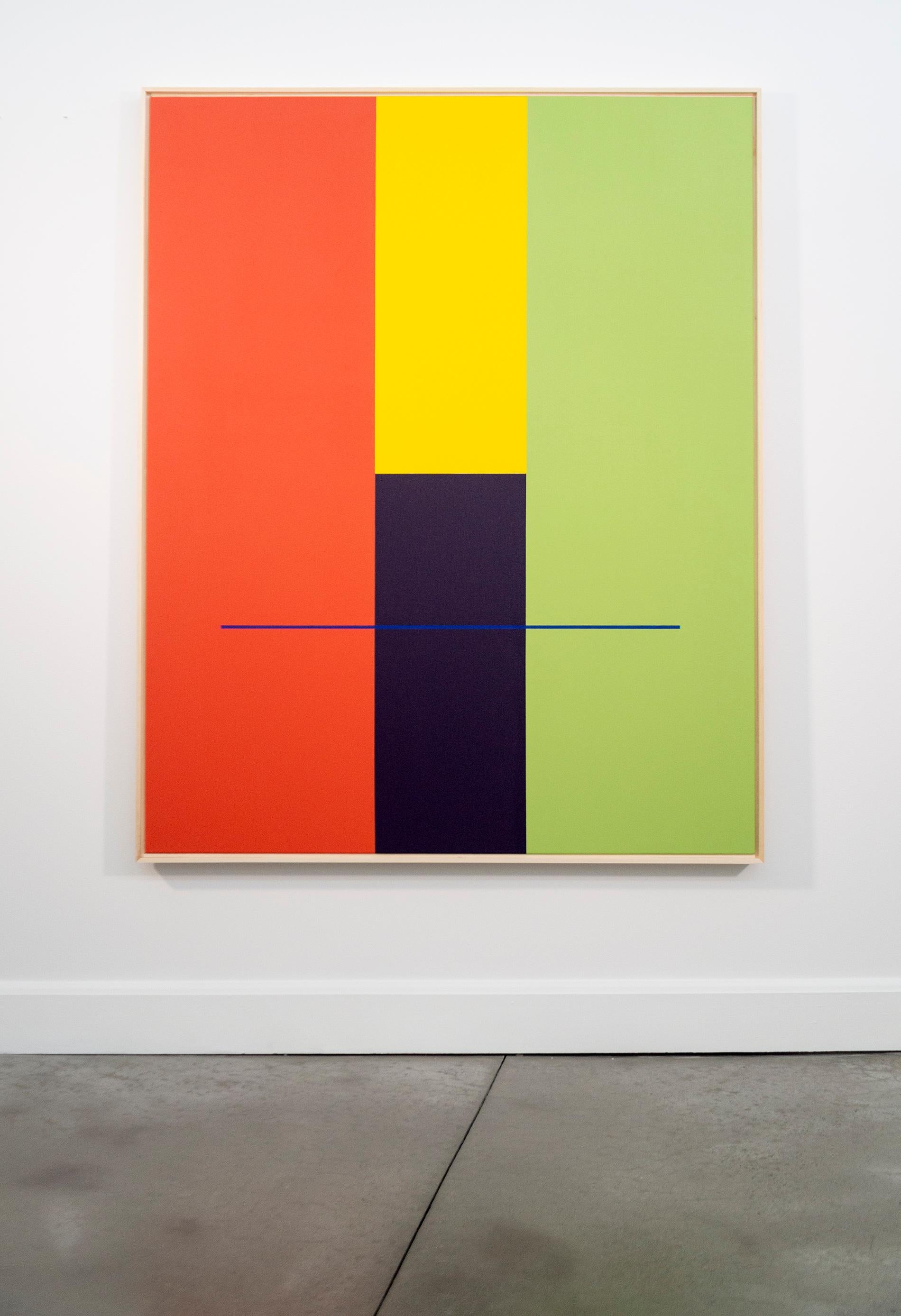 What We Need - grande, luminoso, colorato, geometrico acrilico astratto su tela - Painting Astratto di Milly Ristvedt