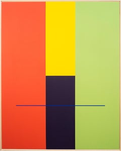 Was wir brauchen - großes, leuchtendes, farbenfrohes, geometrisches abstraktes Acryl auf Leinwand