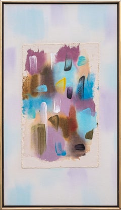 Winter Cover Abstract Painting, Acrylic on Canvas, 1990s, New, vertical