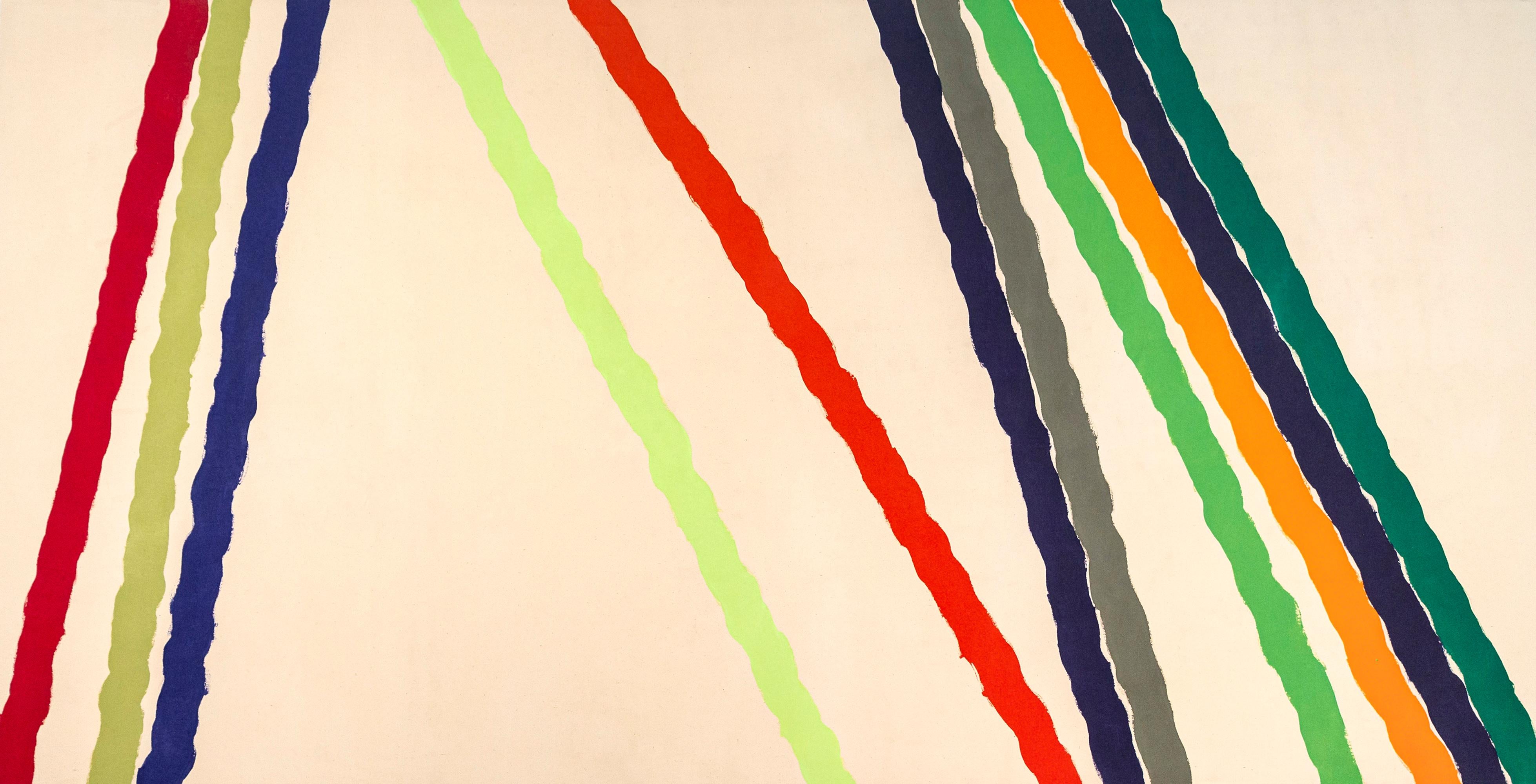 Milly Ristvedt Abstract Painting – Winter Green - Zeitgenössische abstrakte Malerei, Acryl auf Leinwand, 1969