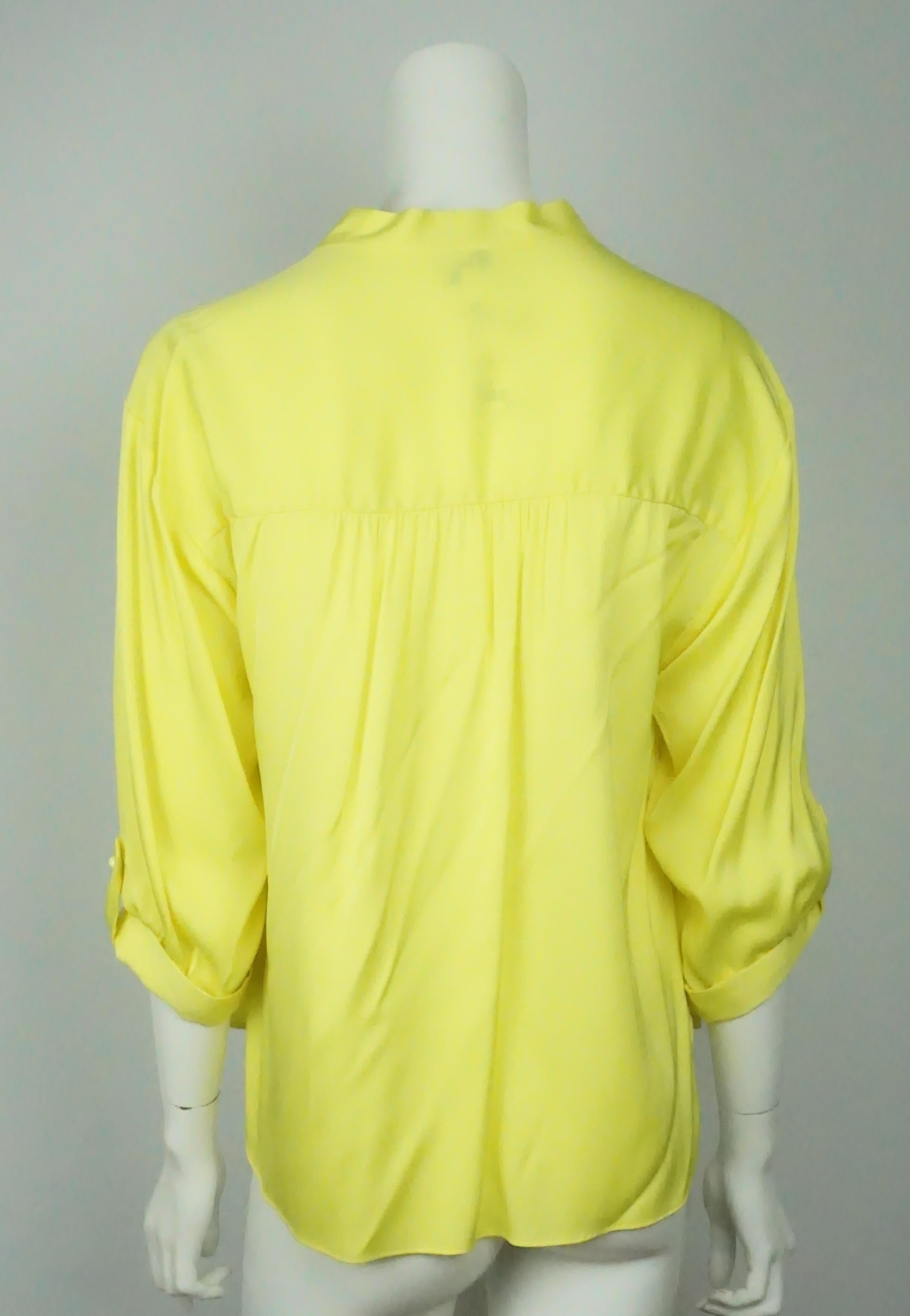 yellow 3/4 sleeve top