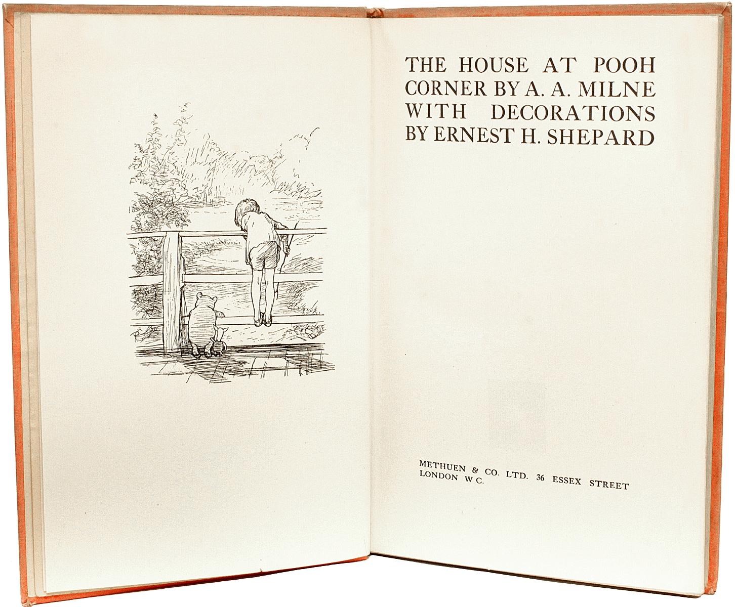 British MILNE, A. A. The House at Pooh Corner, 1928, First Edition