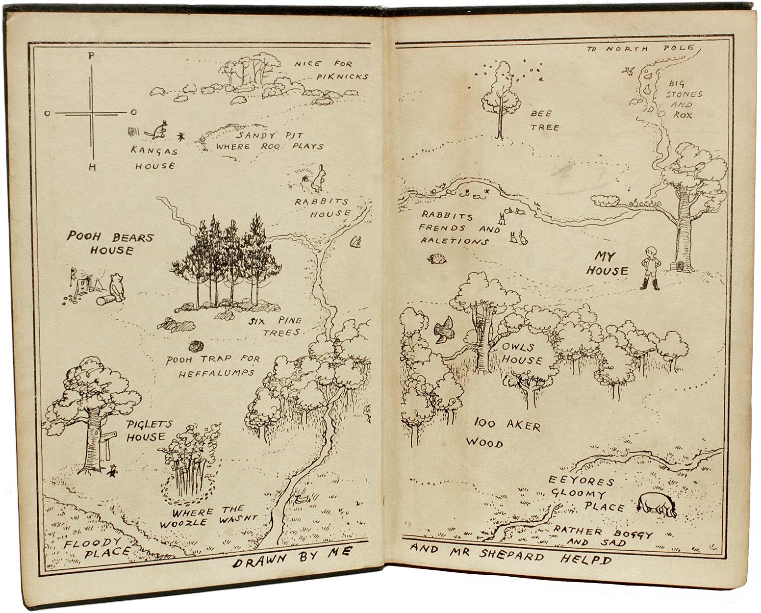 Fabric Milne, a. a. Winnie the Pooh, 1926, First Edition, First Printing