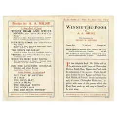 Antique Milne, A. A. Winnie the Pooh, 'Specimen Page, 1926'